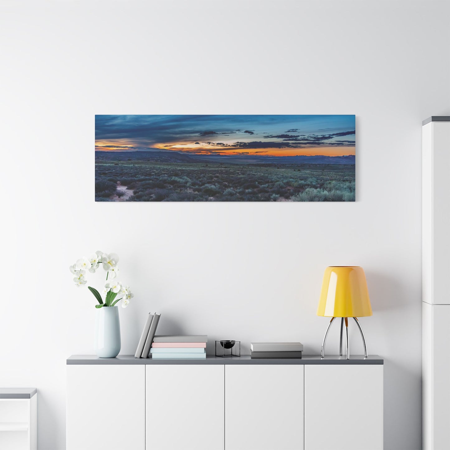 Canvas Artwork - Highway Scenes 11 -Meadow Sunset (Color)