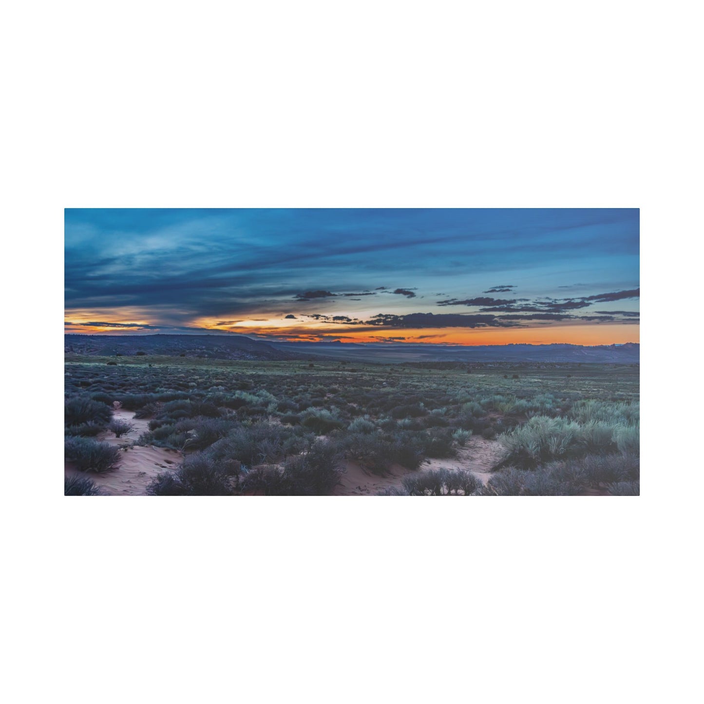 Canvas Artwork - Highway Scenes 11 -Meadow Sunset (Color)