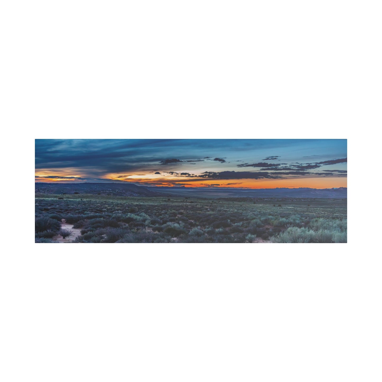 Canvas Artwork - Highway Scenes 11 -Meadow Sunset (Color)