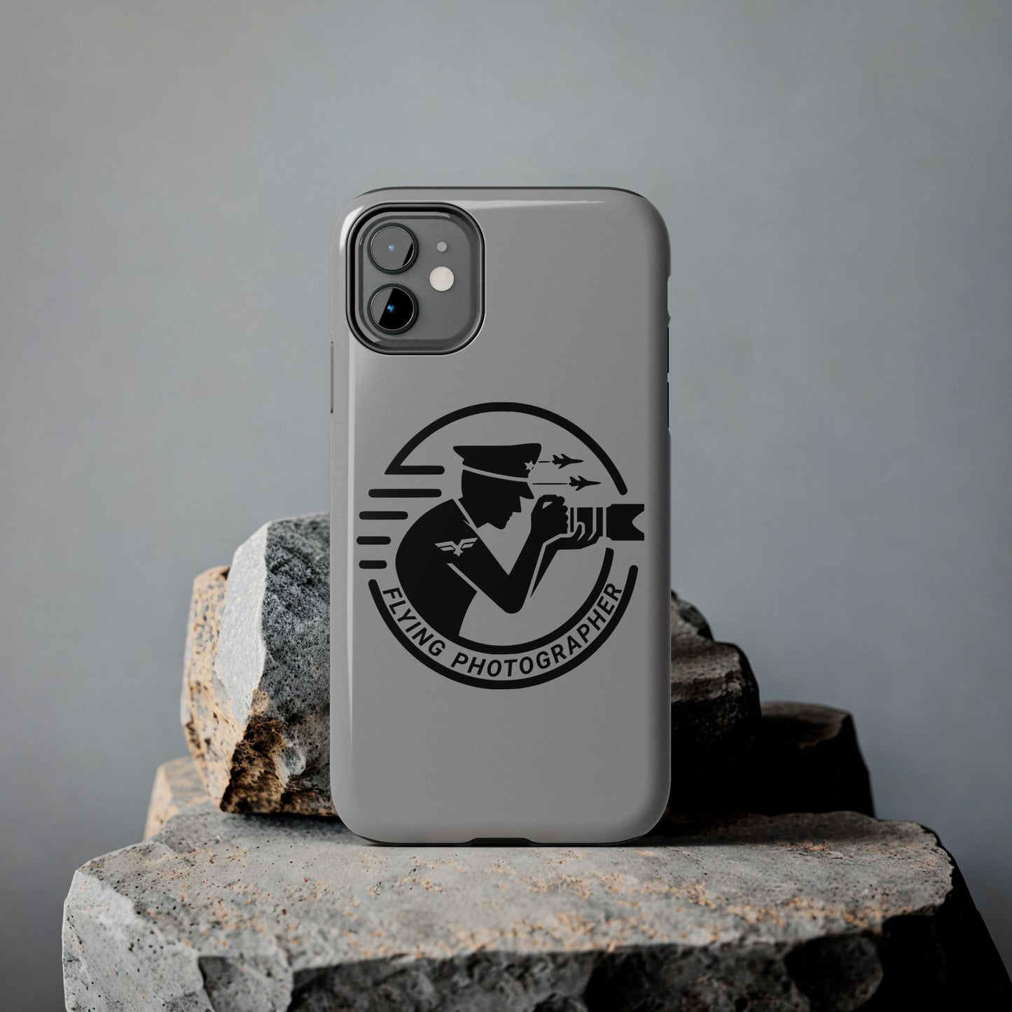 Flying Photographer Phone Case Gray