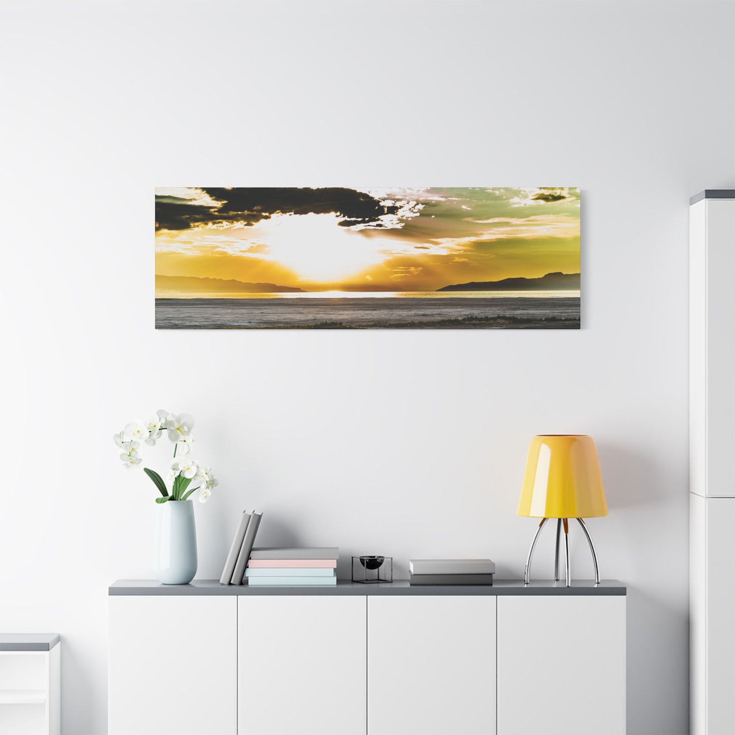 Canvas Artwork - Highway Scenes 8 - Salt Lake Sunset (Color)