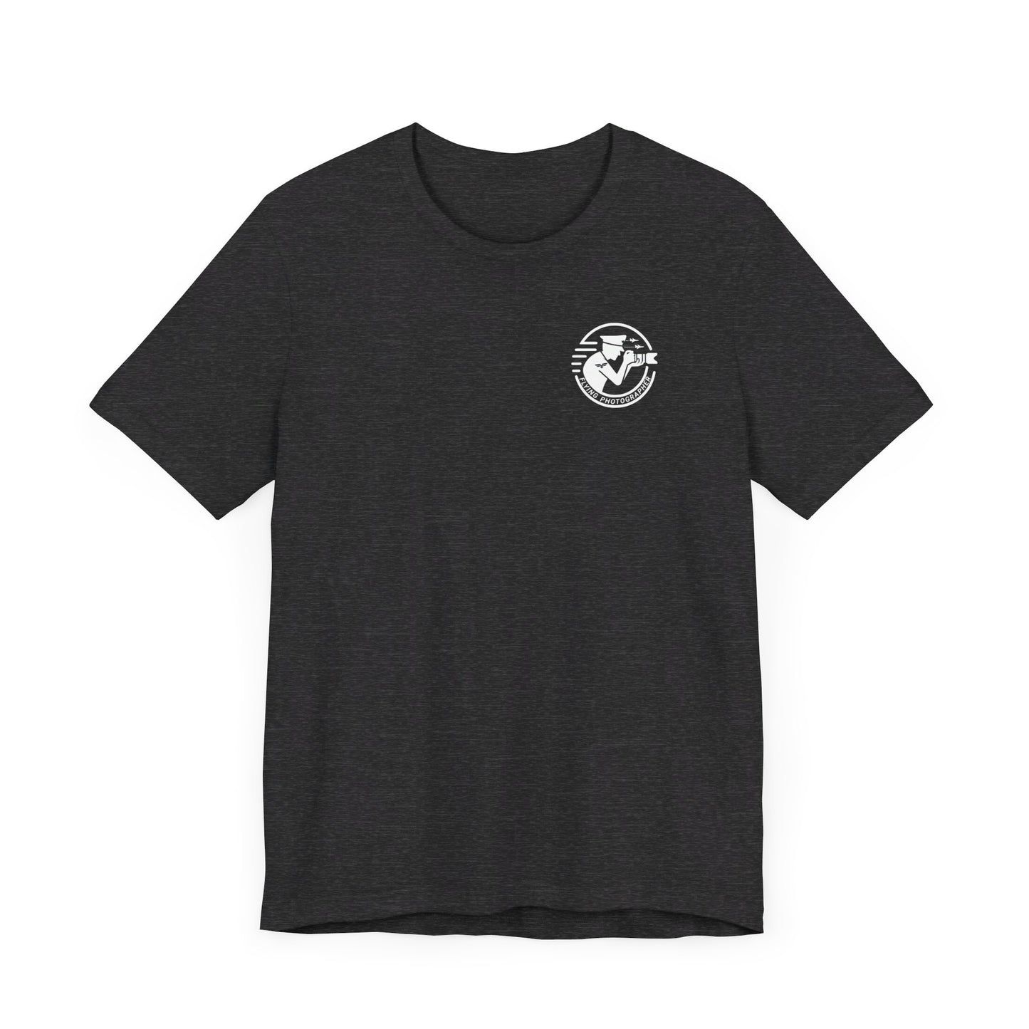 Flying photographer Short Sleeve Tee - White Logo