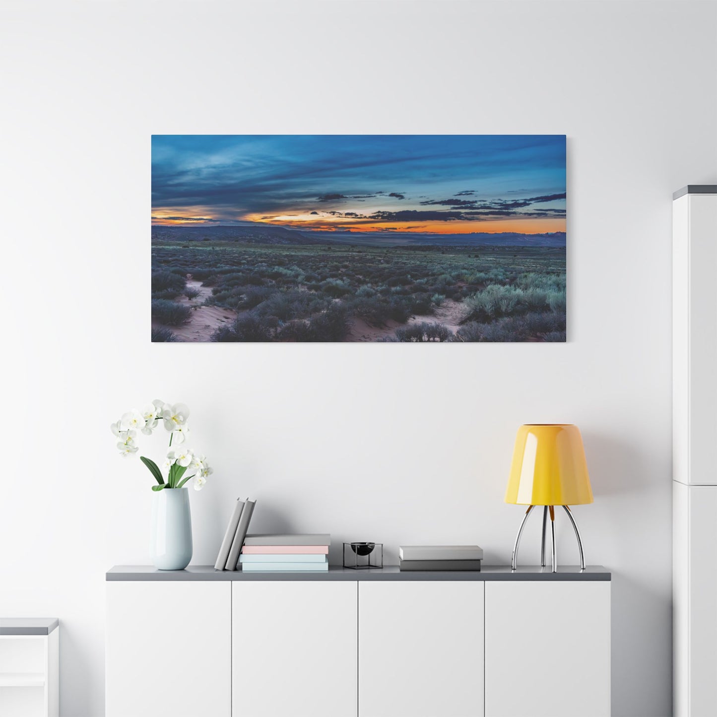 Canvas Artwork - Highway Scenes 11 -Meadow Sunset (Color)