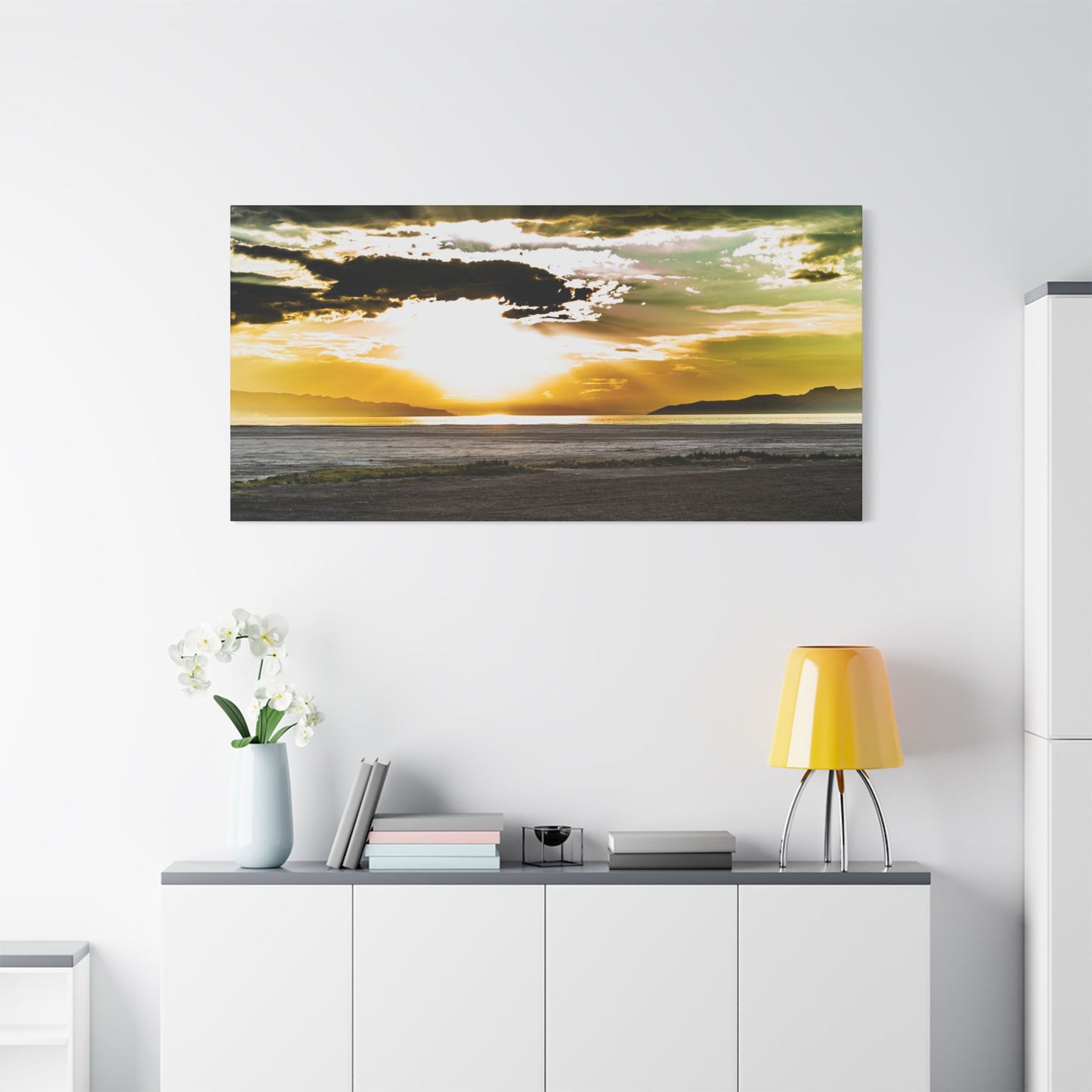 Canvas Artwork - Highway Scenes 8 - Salt Lake Sunset (Color)