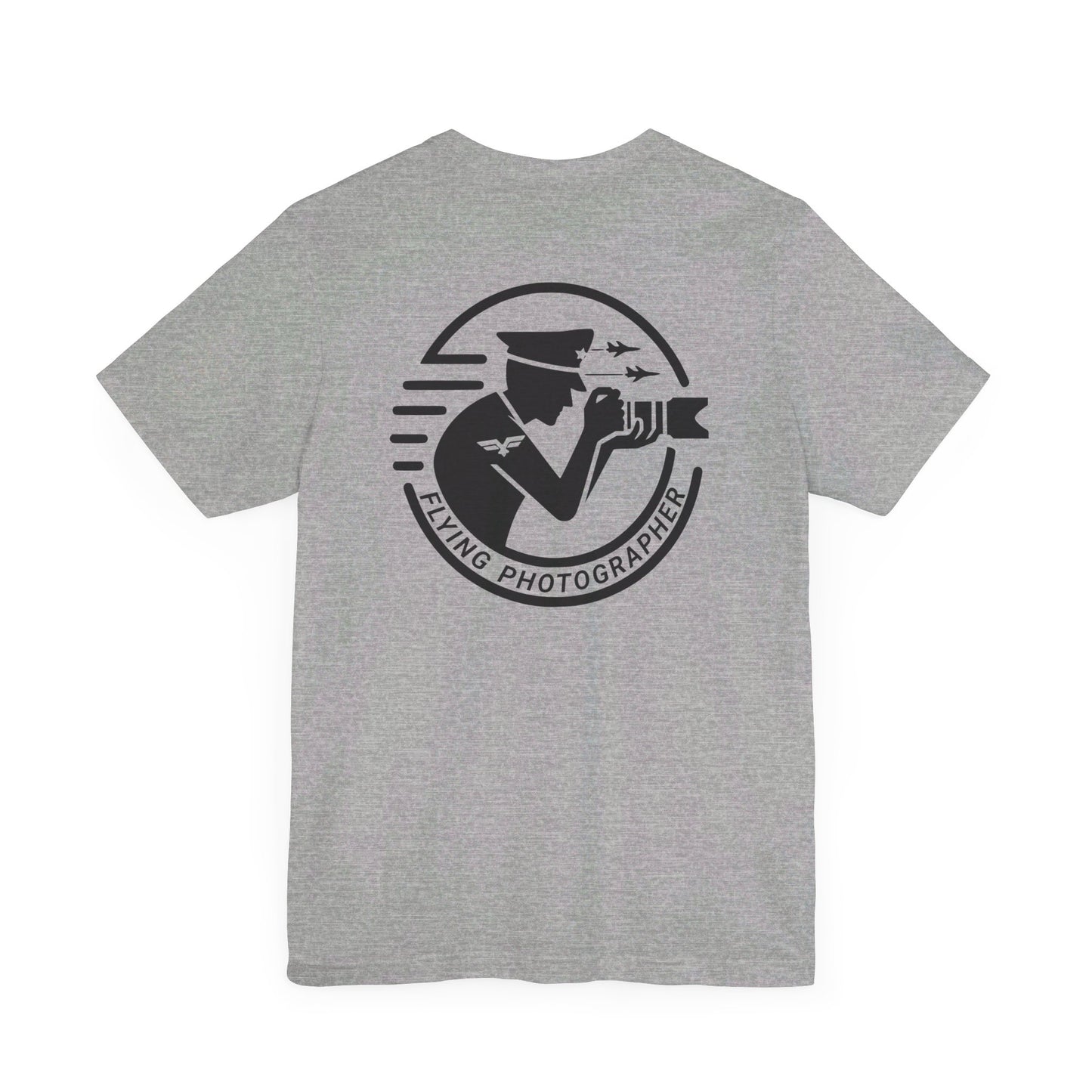 Flying Photographer Short Sleeve Tee Black Logo