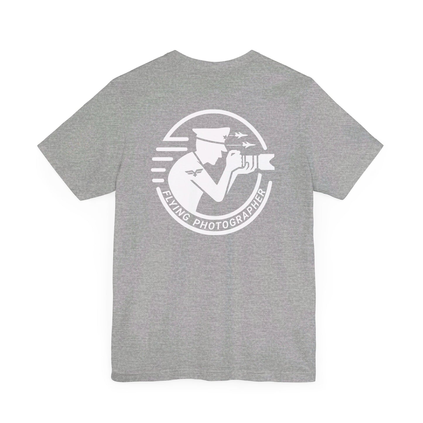 Flying photographer Short Sleeve Tee - White Logo