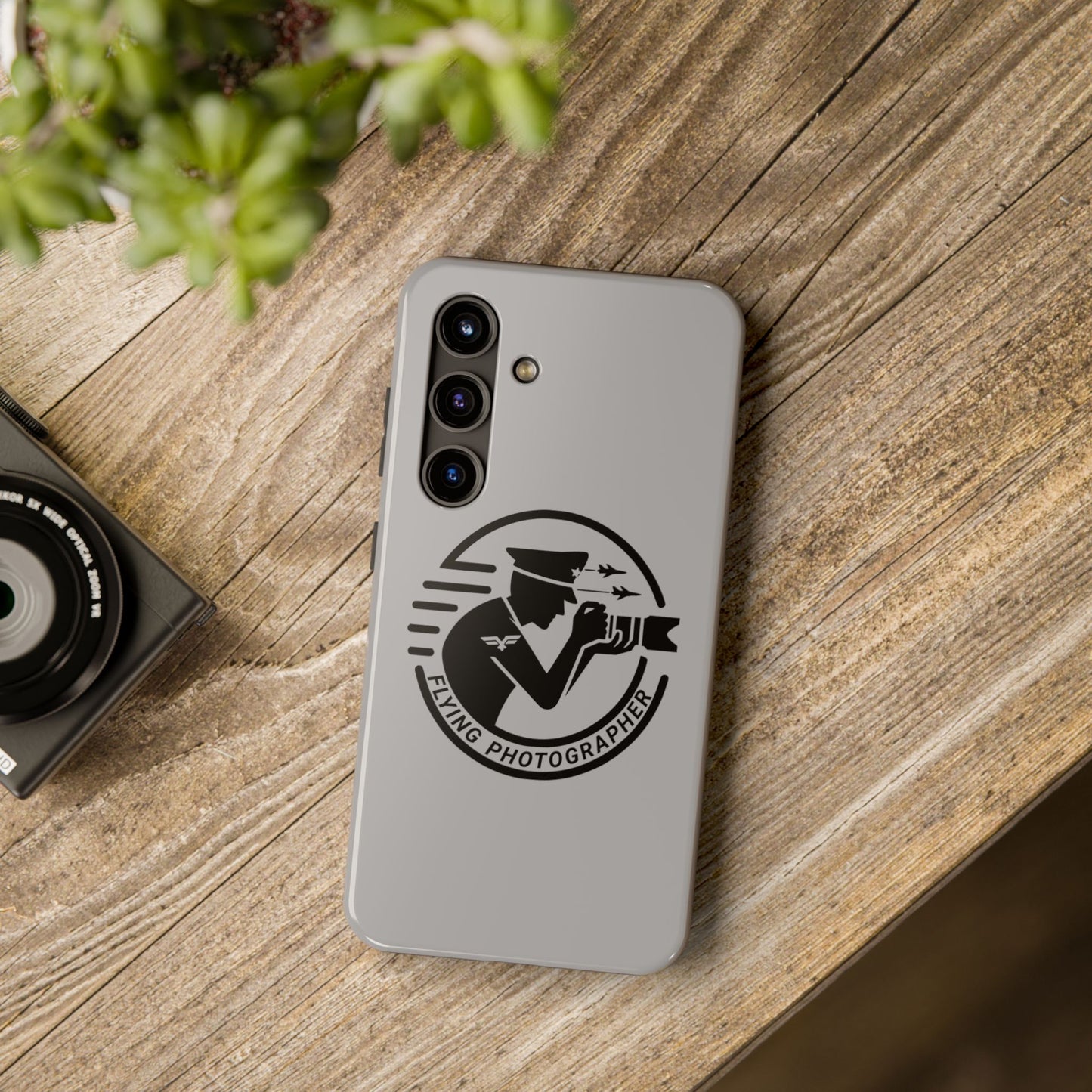 Flying Photographer Phone Case Gray