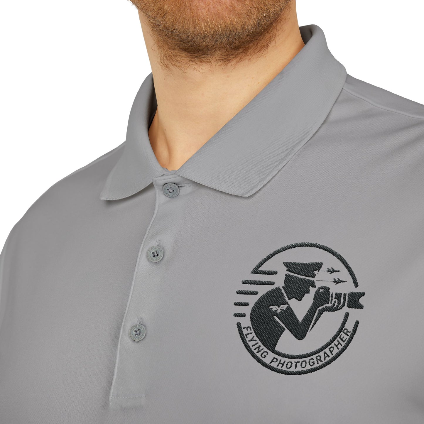 adidas Unisex Performance Polo Flying Photographer Logo  Shirt