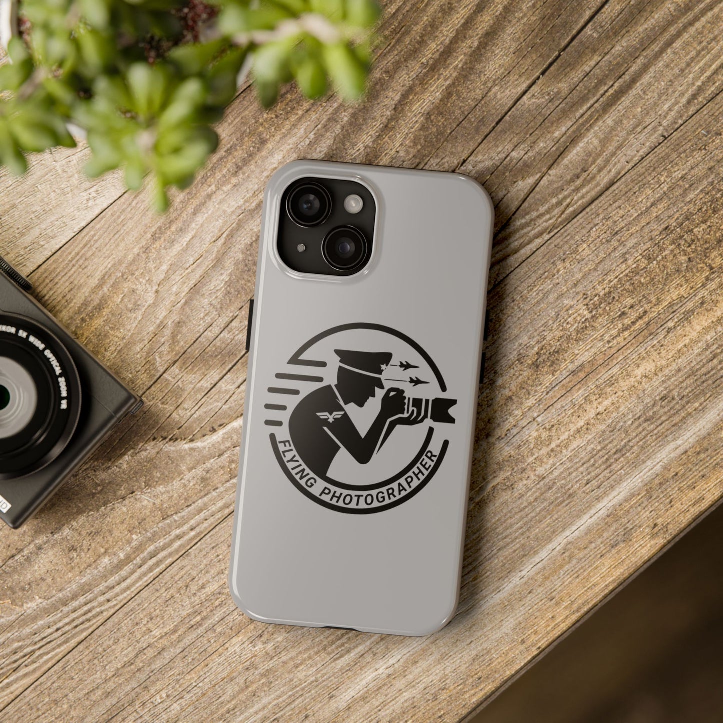 Flying Photographer Phone Case Gray