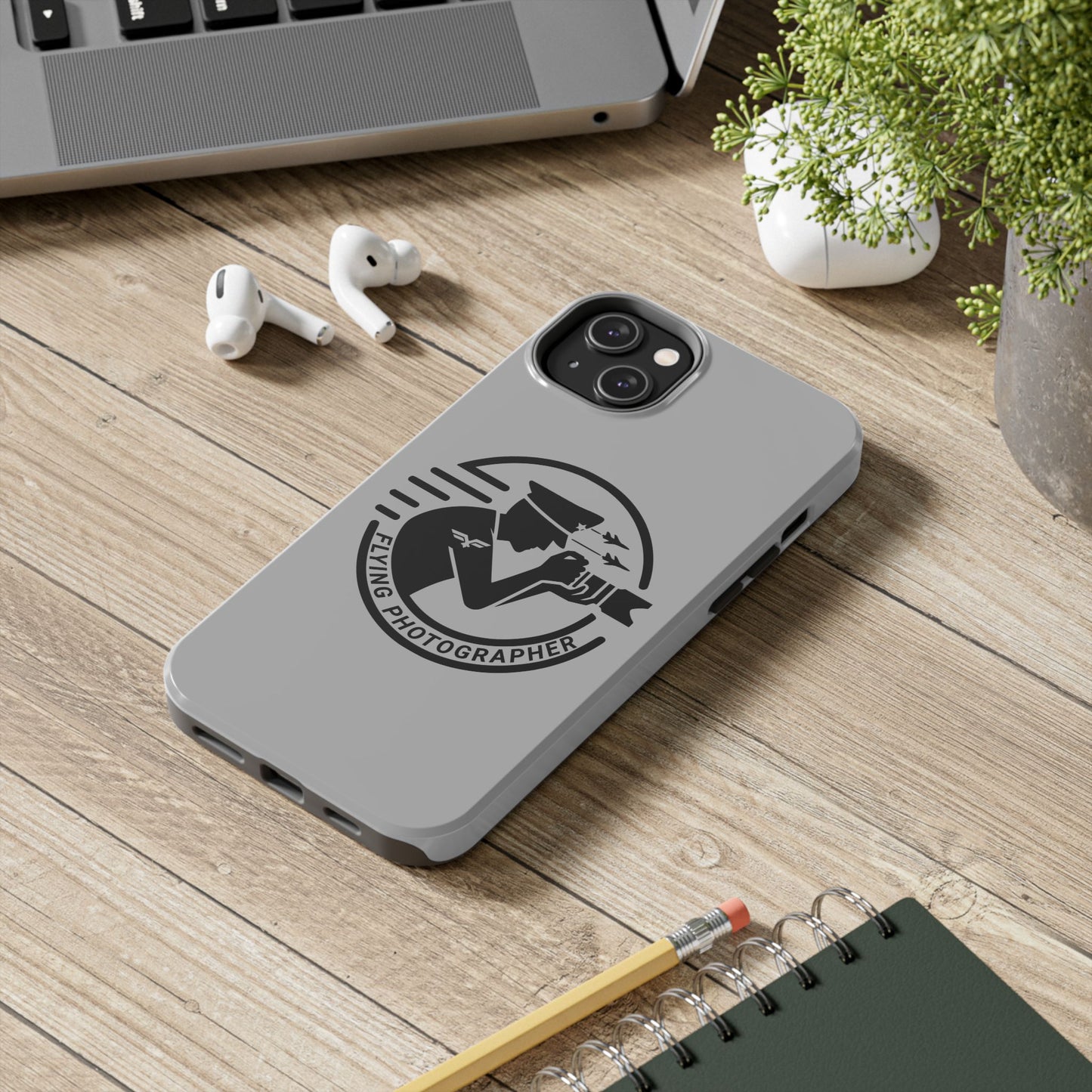 Flying Photographer Phone Case Gray