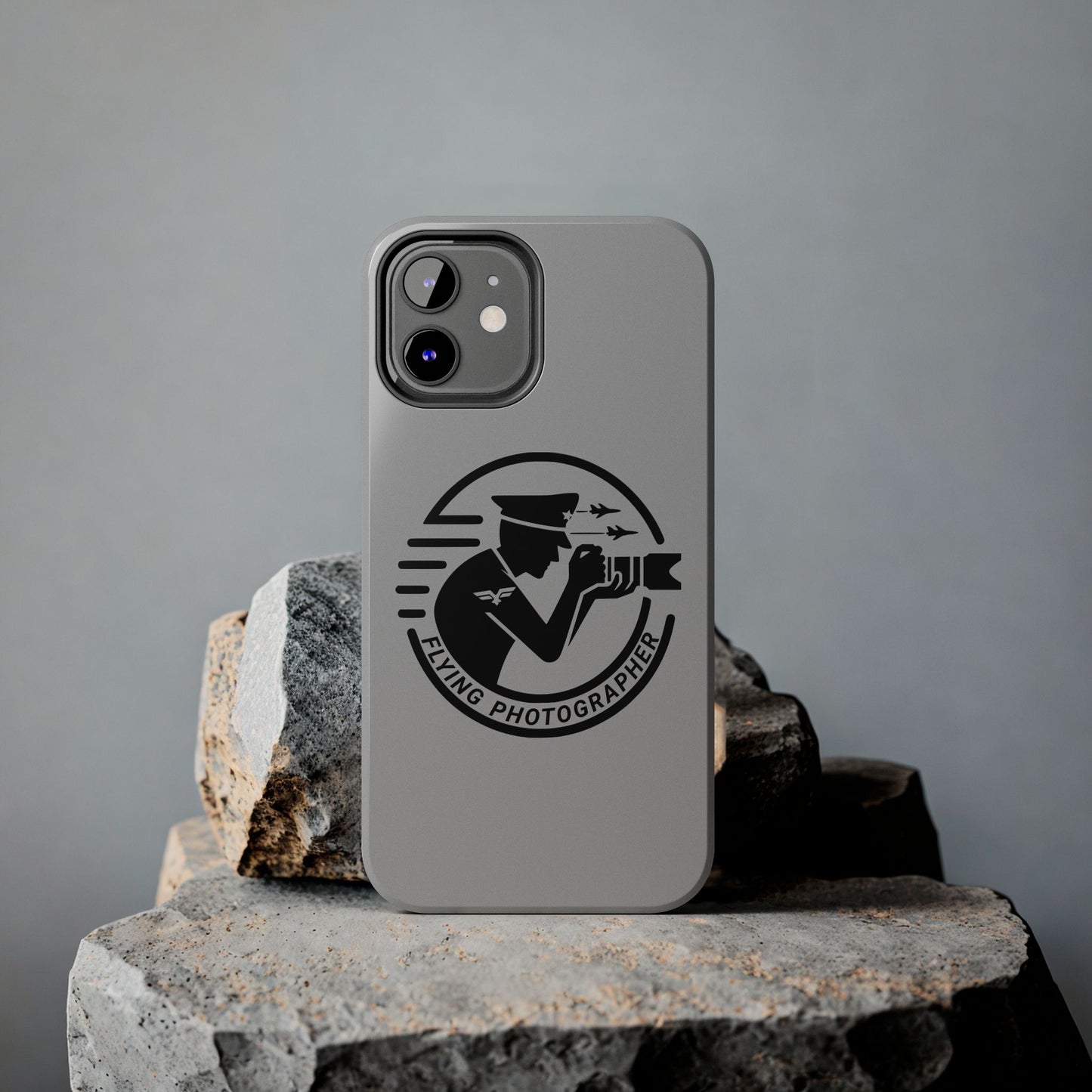 Flying Photographer Phone Case Gray