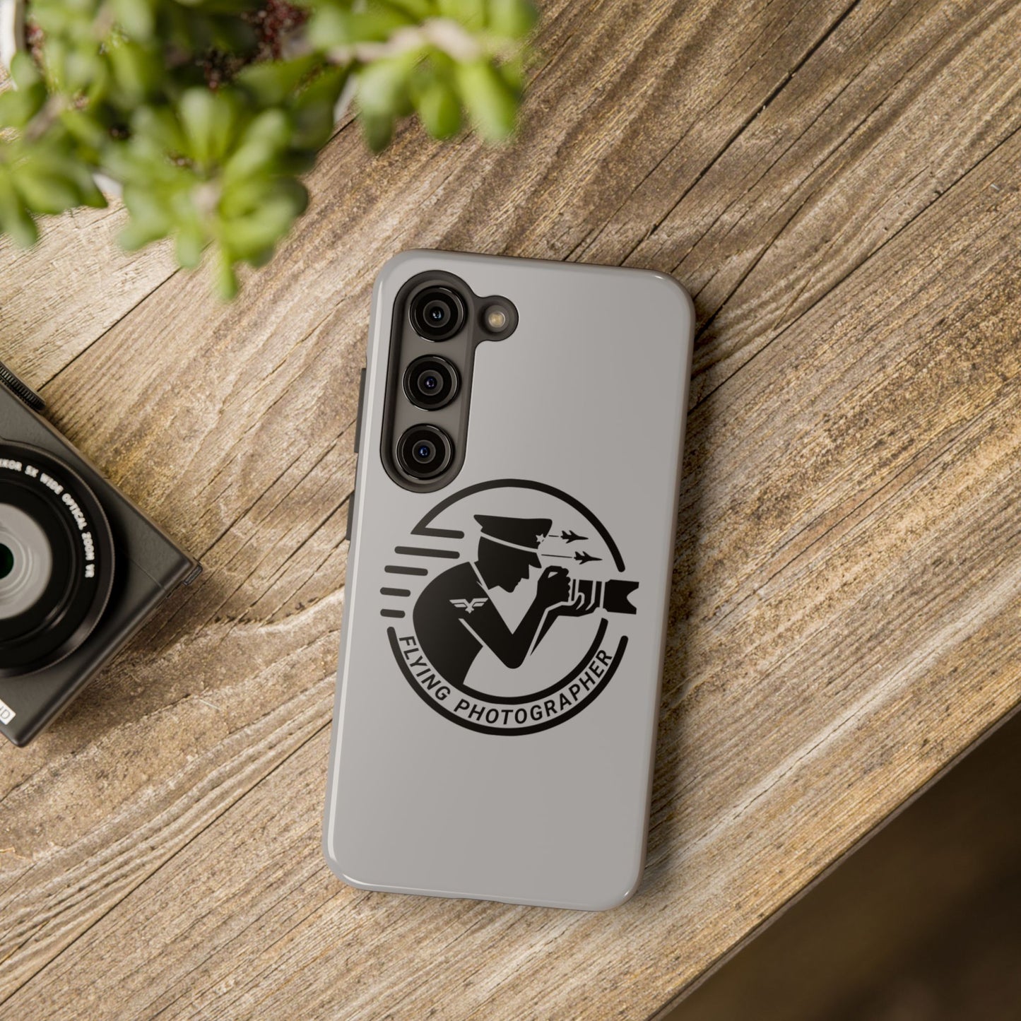 Flying Photographer Phone Case Gray