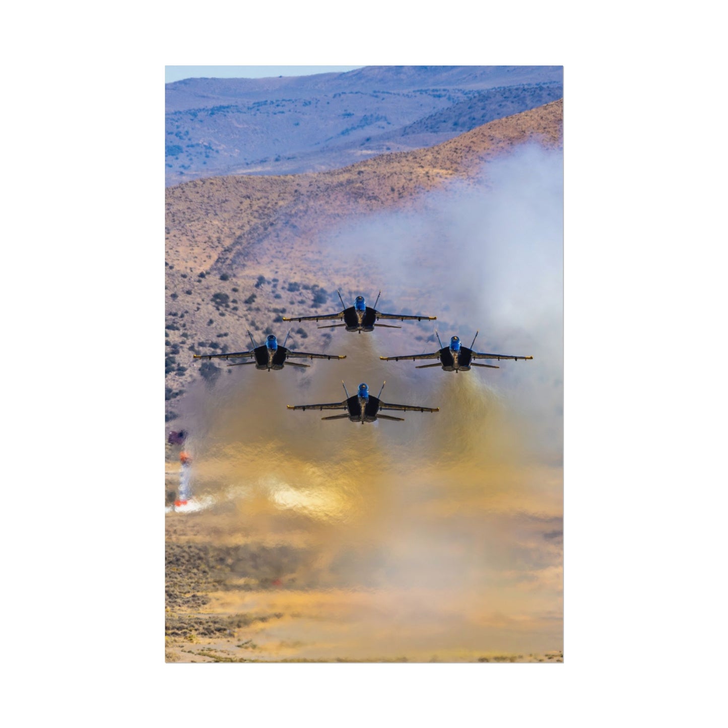 Blue Angels Heat in the Desert - Rolled Poster