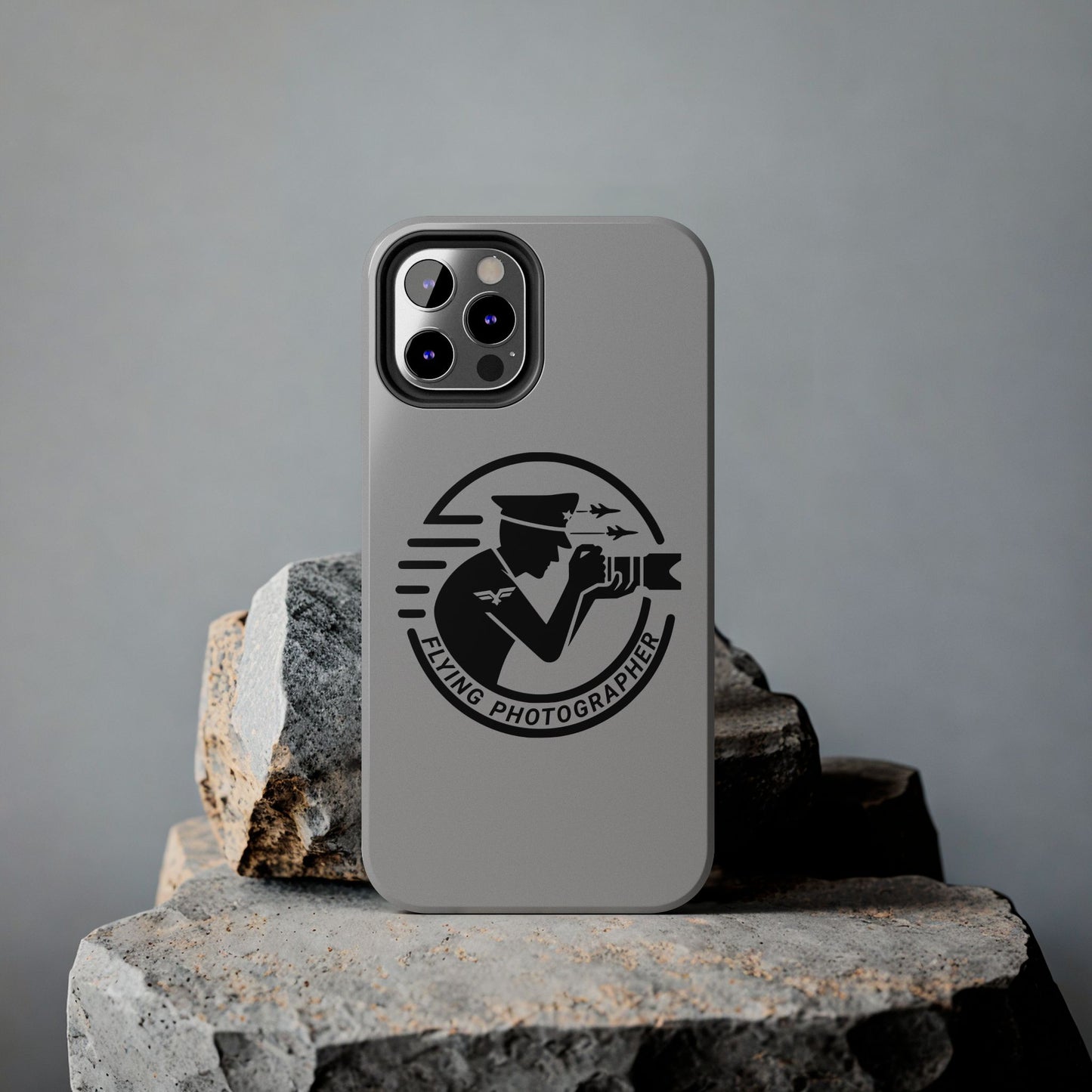 Flying Photographer Phone Case Gray