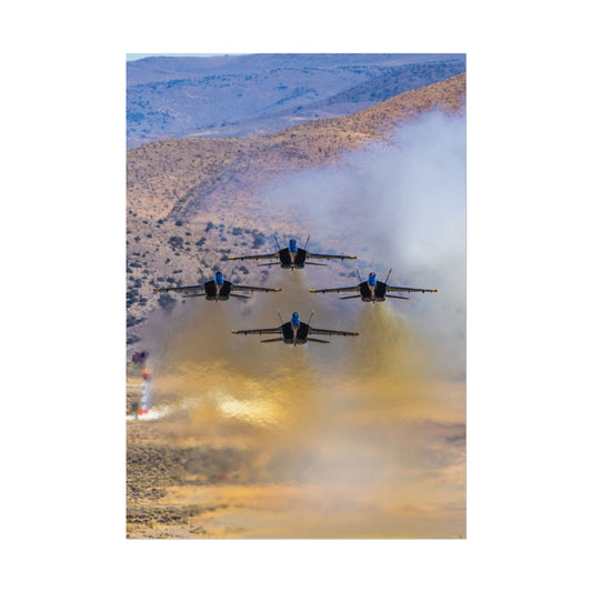 Blue Angels Heat in the Desert - Rolled Poster