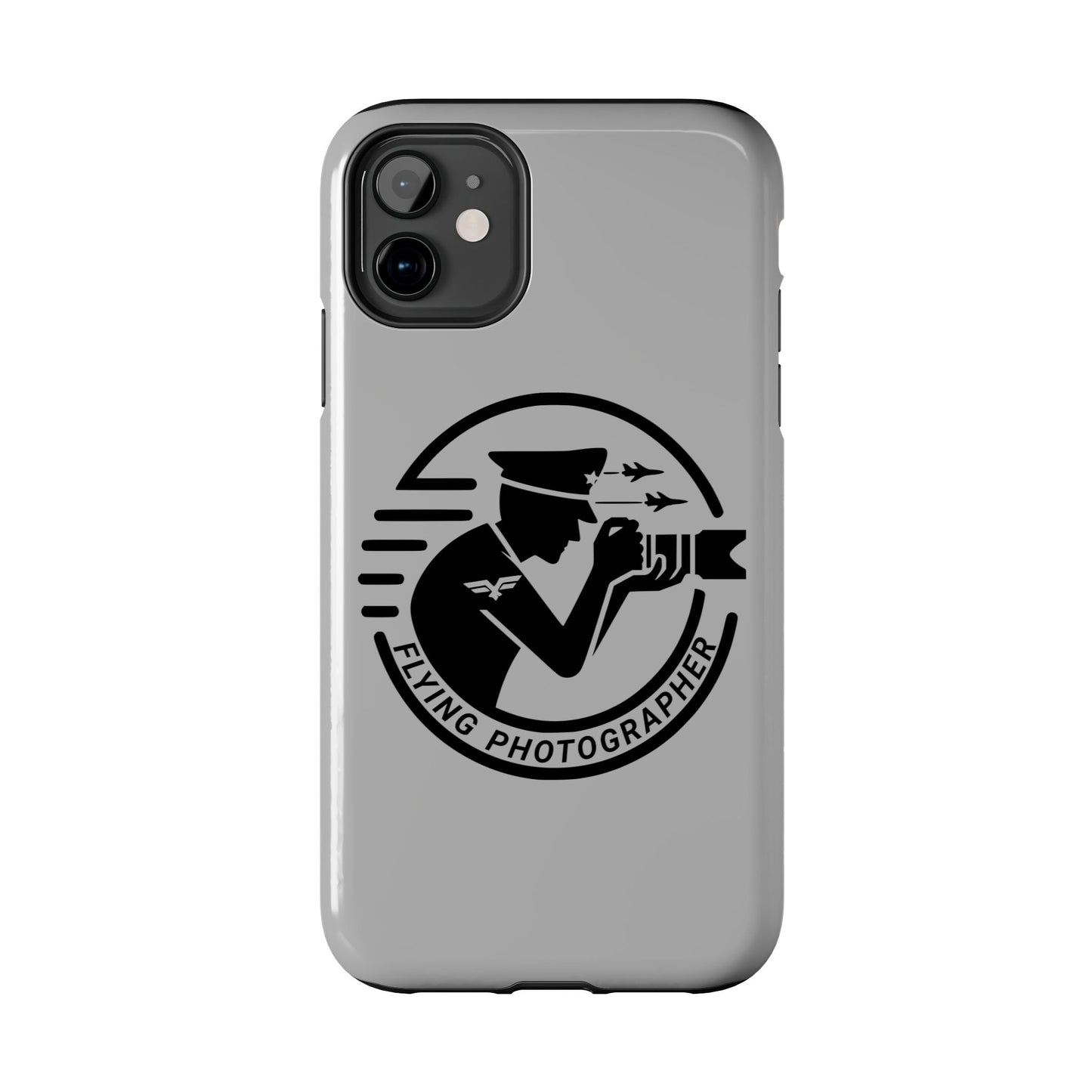 Flying Photographer Phone Case Gray