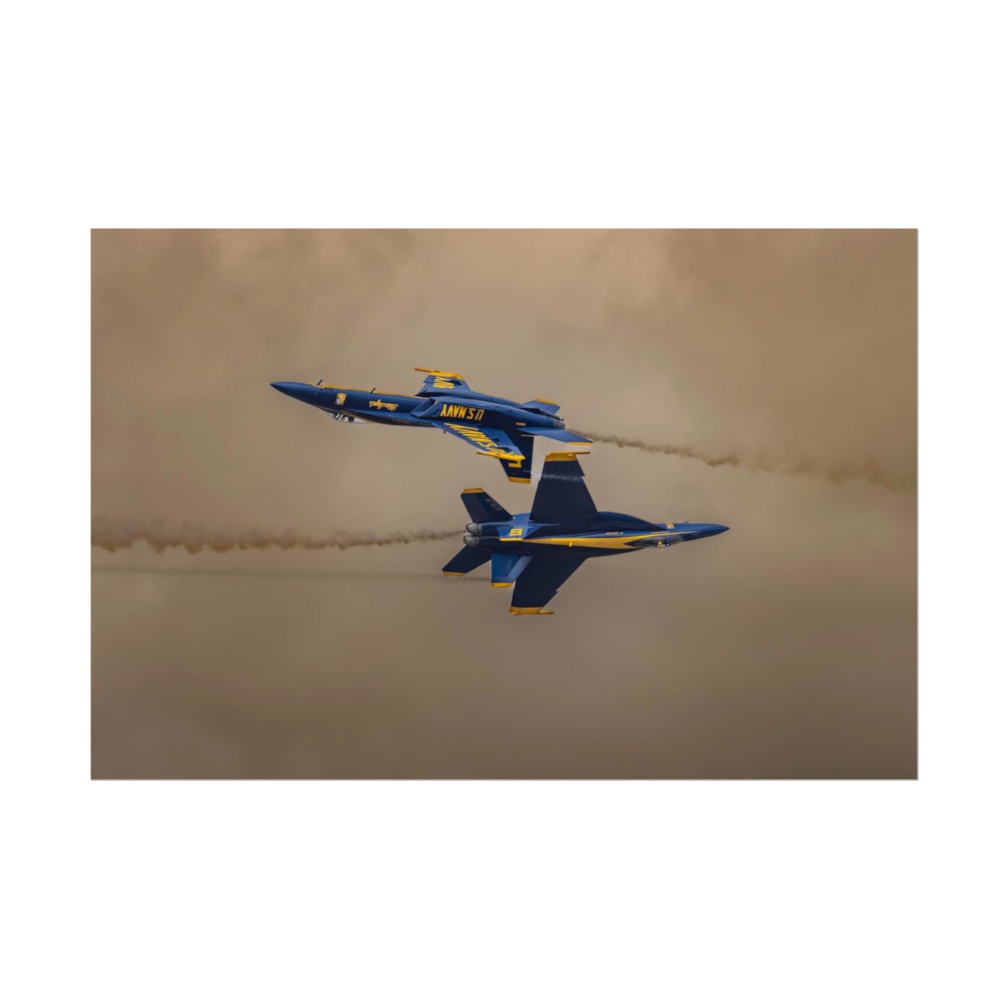 Poster Blue Angels F/A-18 Inverted Pass