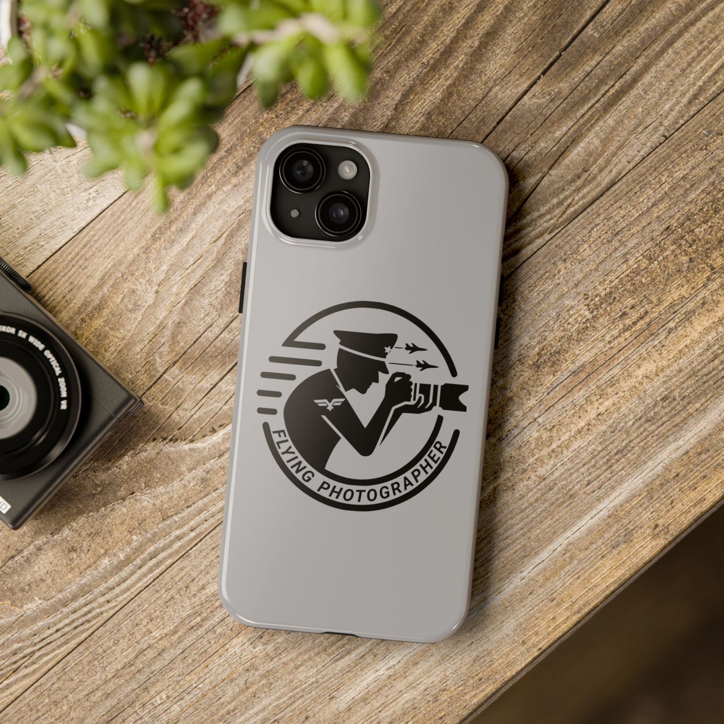 Flying Photographer Phone Case Gray