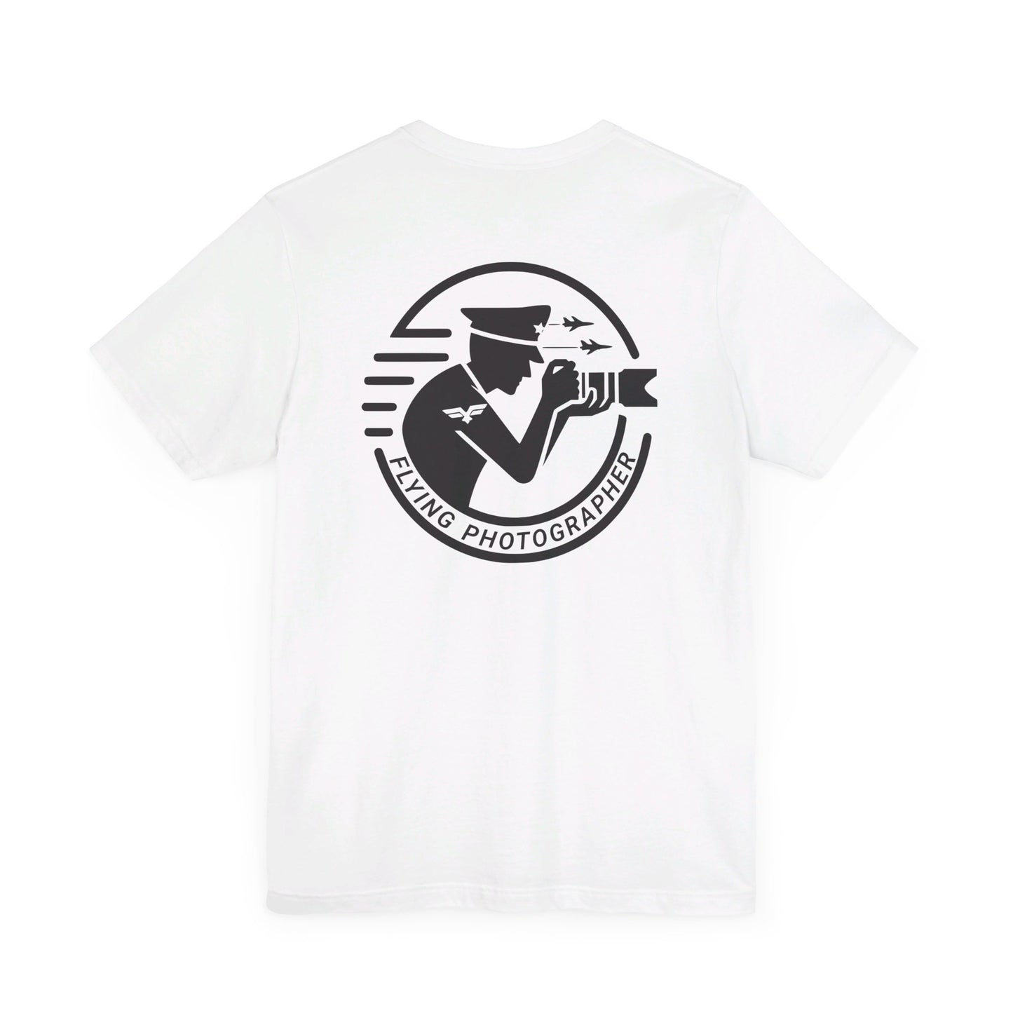 Flying Photographer Short Sleeve Tee Black Logo