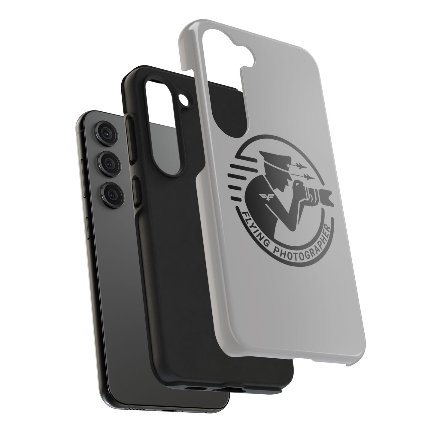 Flying Photographer Phone Case Gray