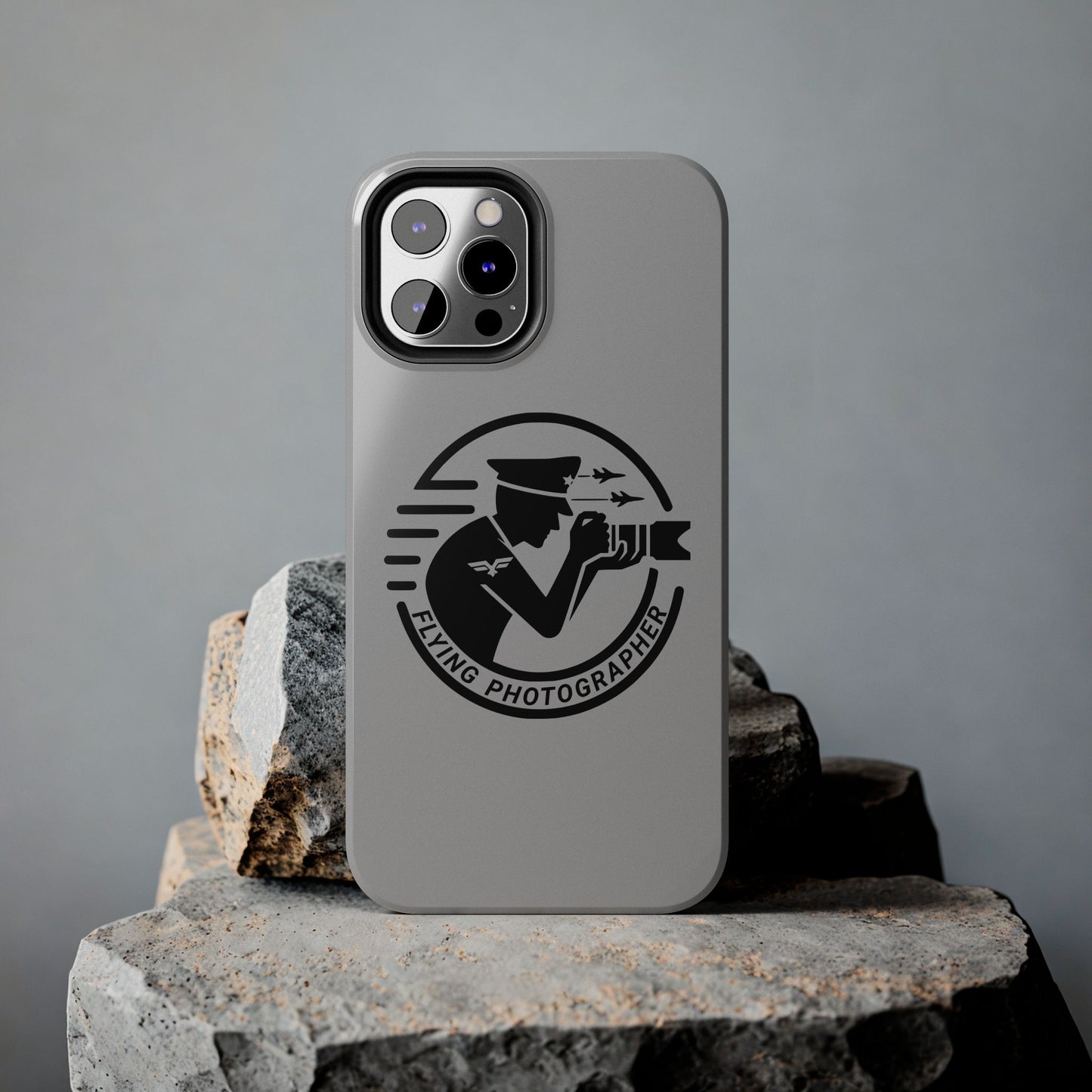 Flying Photographer Phone Case Gray