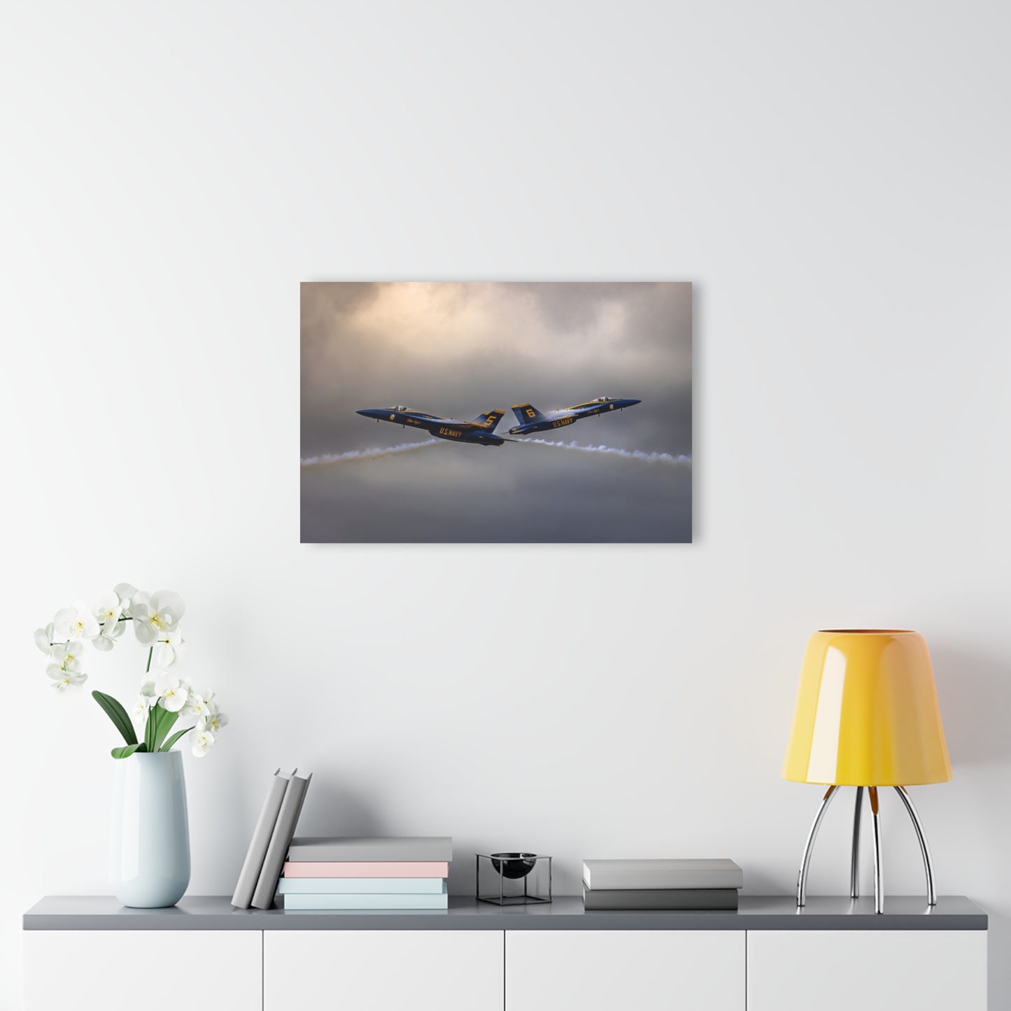 Acrylic Print - Blue Angels #5 and #6 High Speed Head to Head Pass