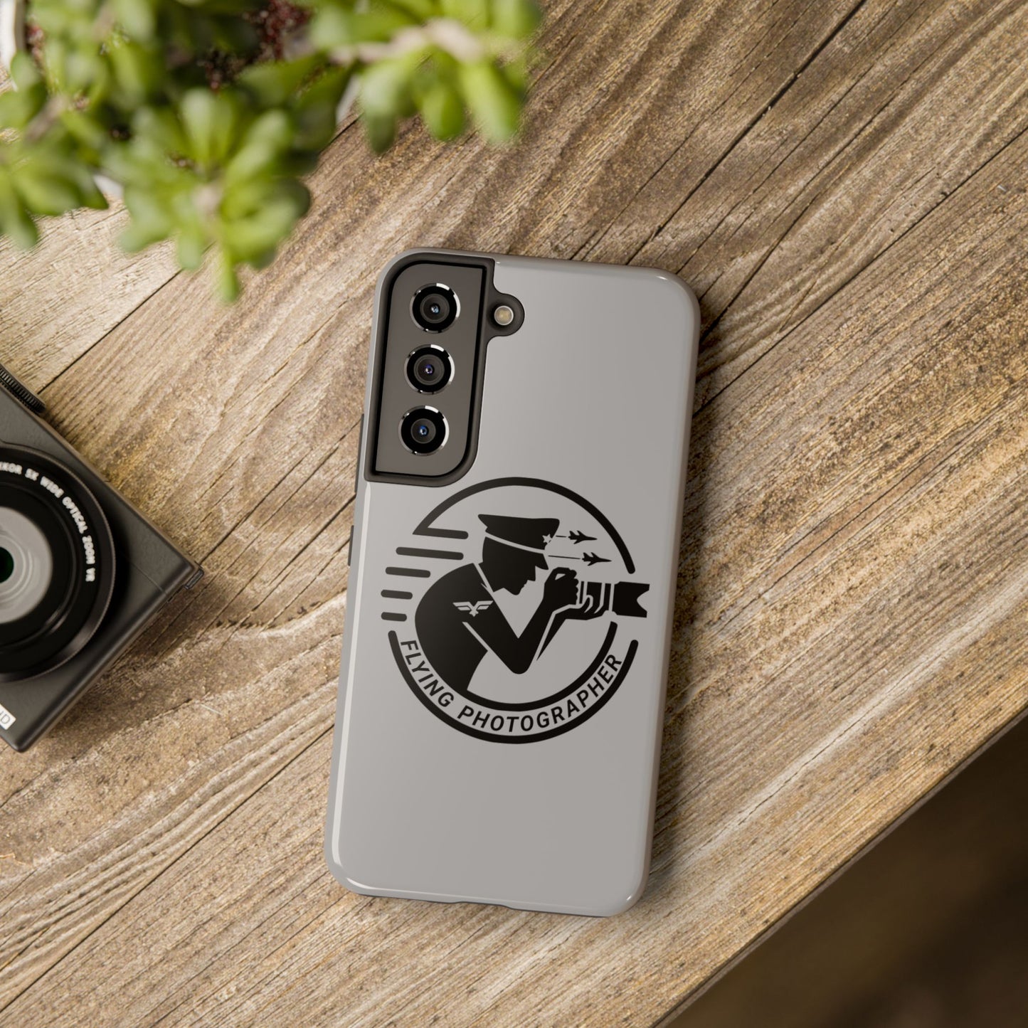 Flying Photographer Phone Case Gray