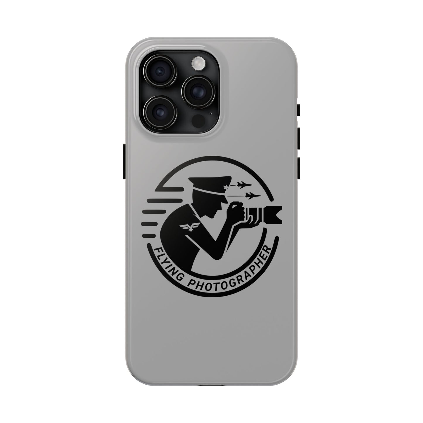 Flying Photographer Phone Case Gray