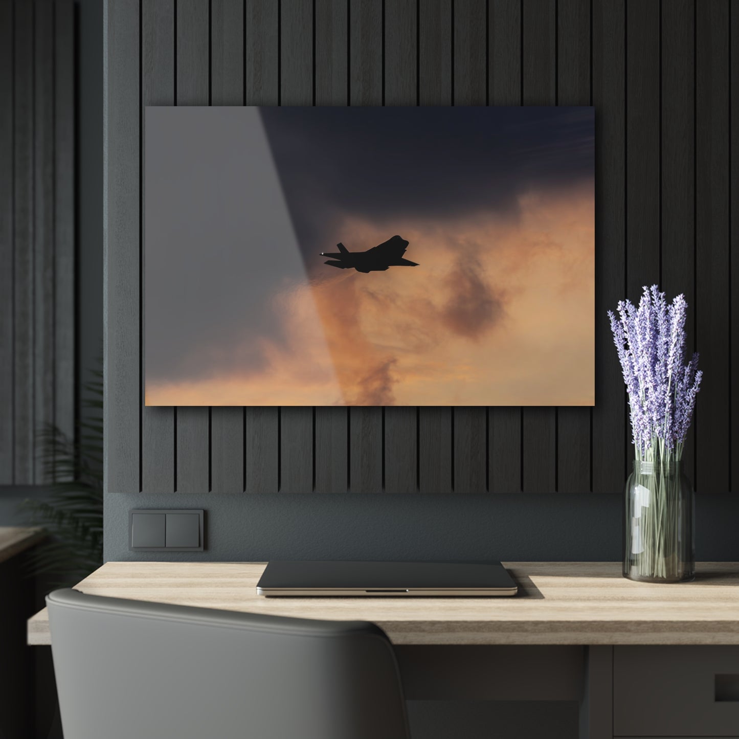 F-35 Lightning II at Sunset Acrylic Print