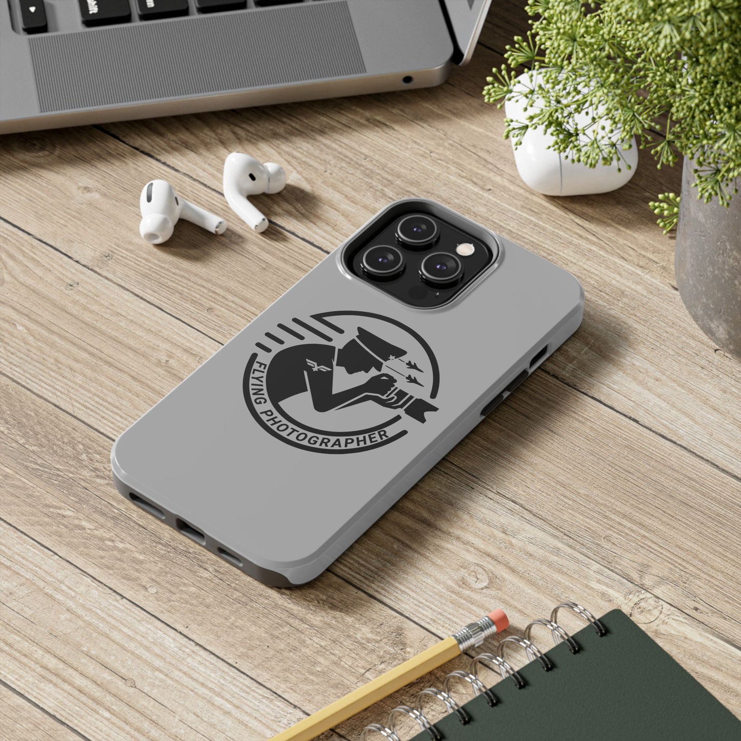 Flying Photographer Phone Case Gray