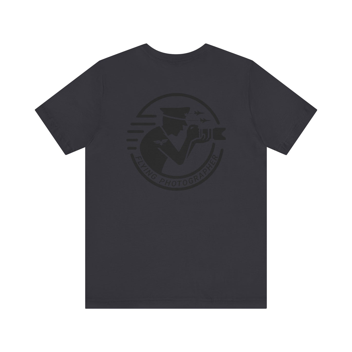 Flying Photographer Short Sleeve Tee Black Logo