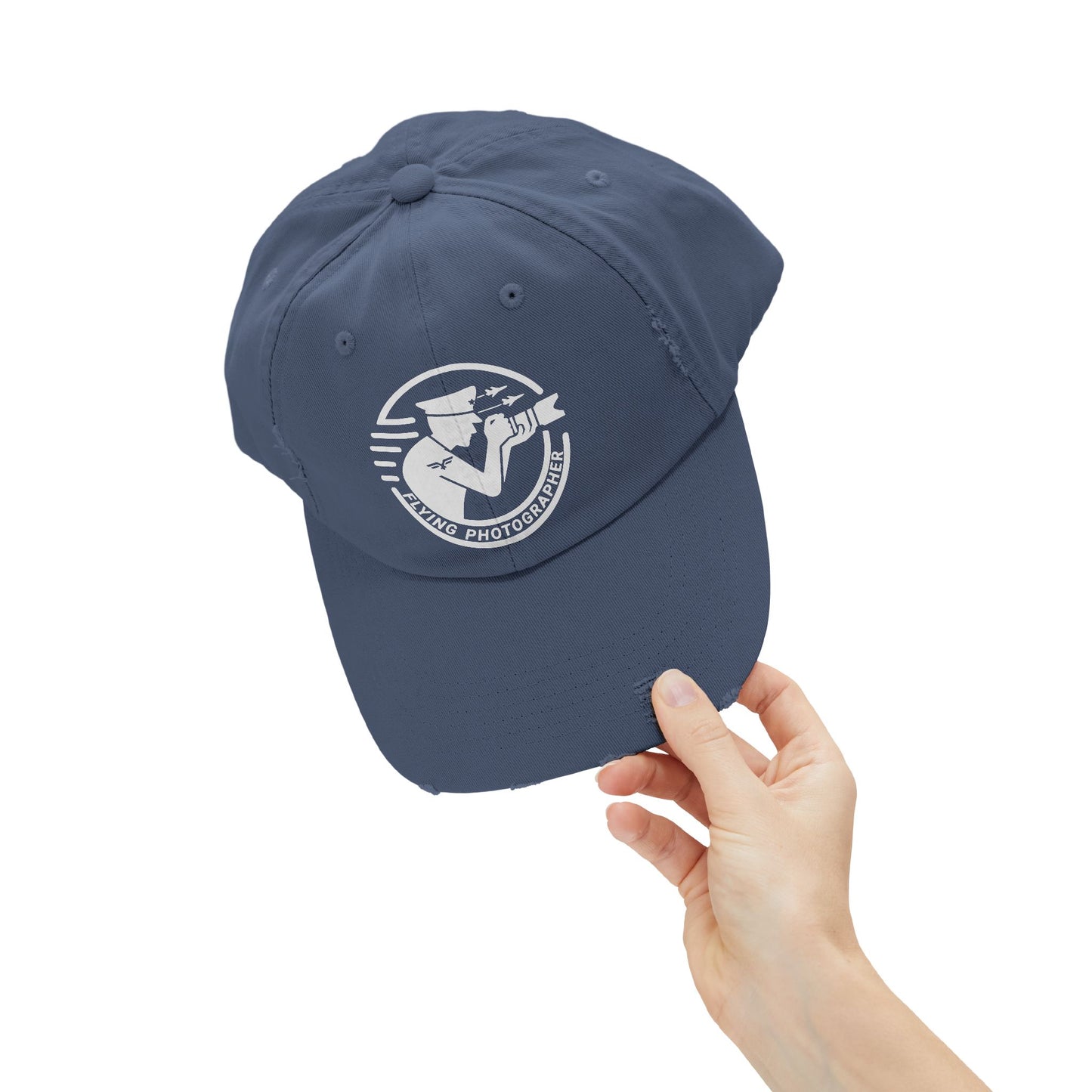 Flying Photographer Unisex Distressed Cap