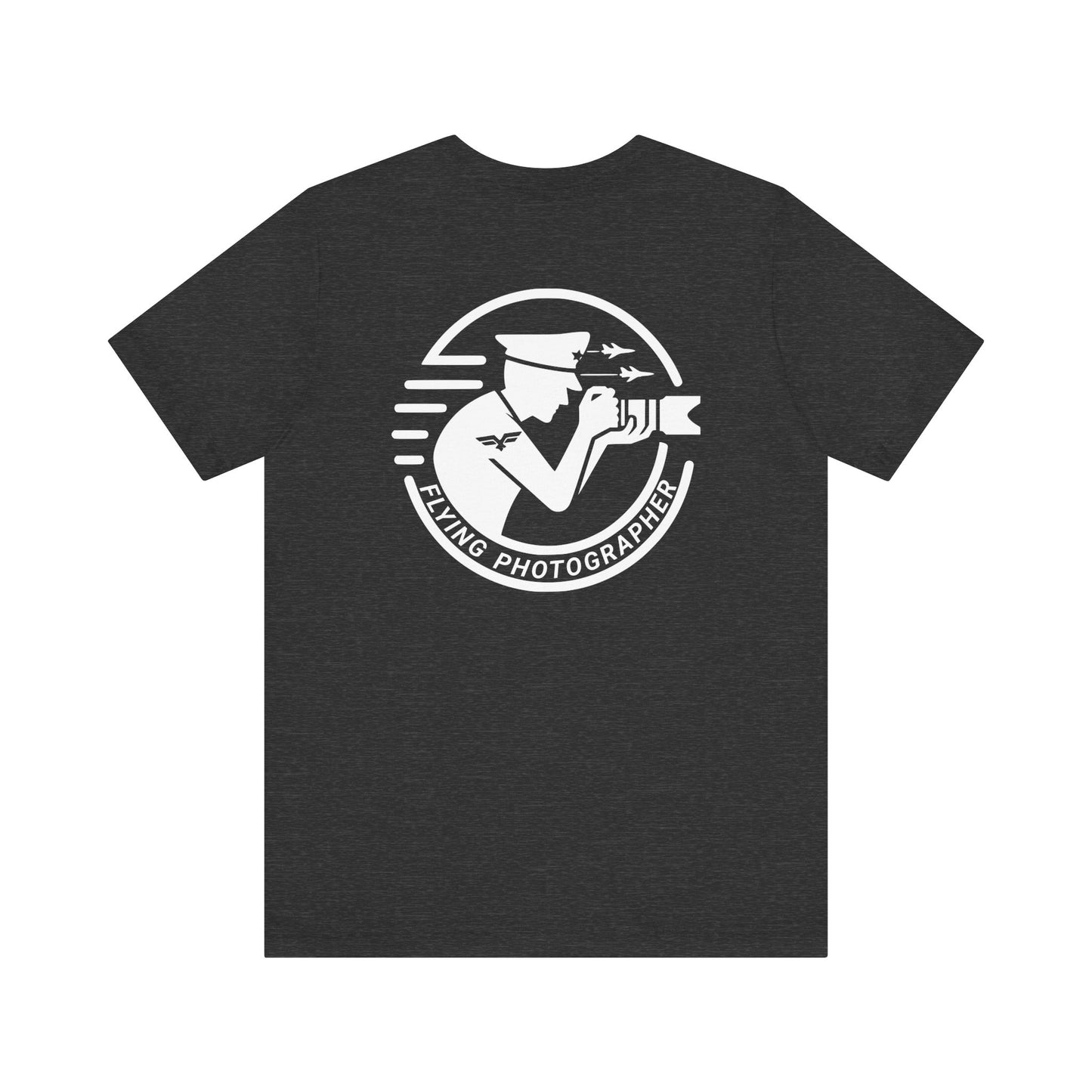 Flying photographer Short Sleeve Tee - White Logo