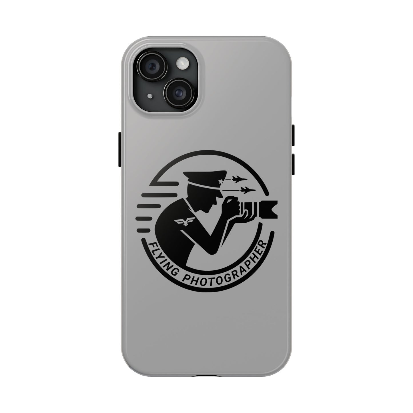 Flying Photographer Phone Case Gray