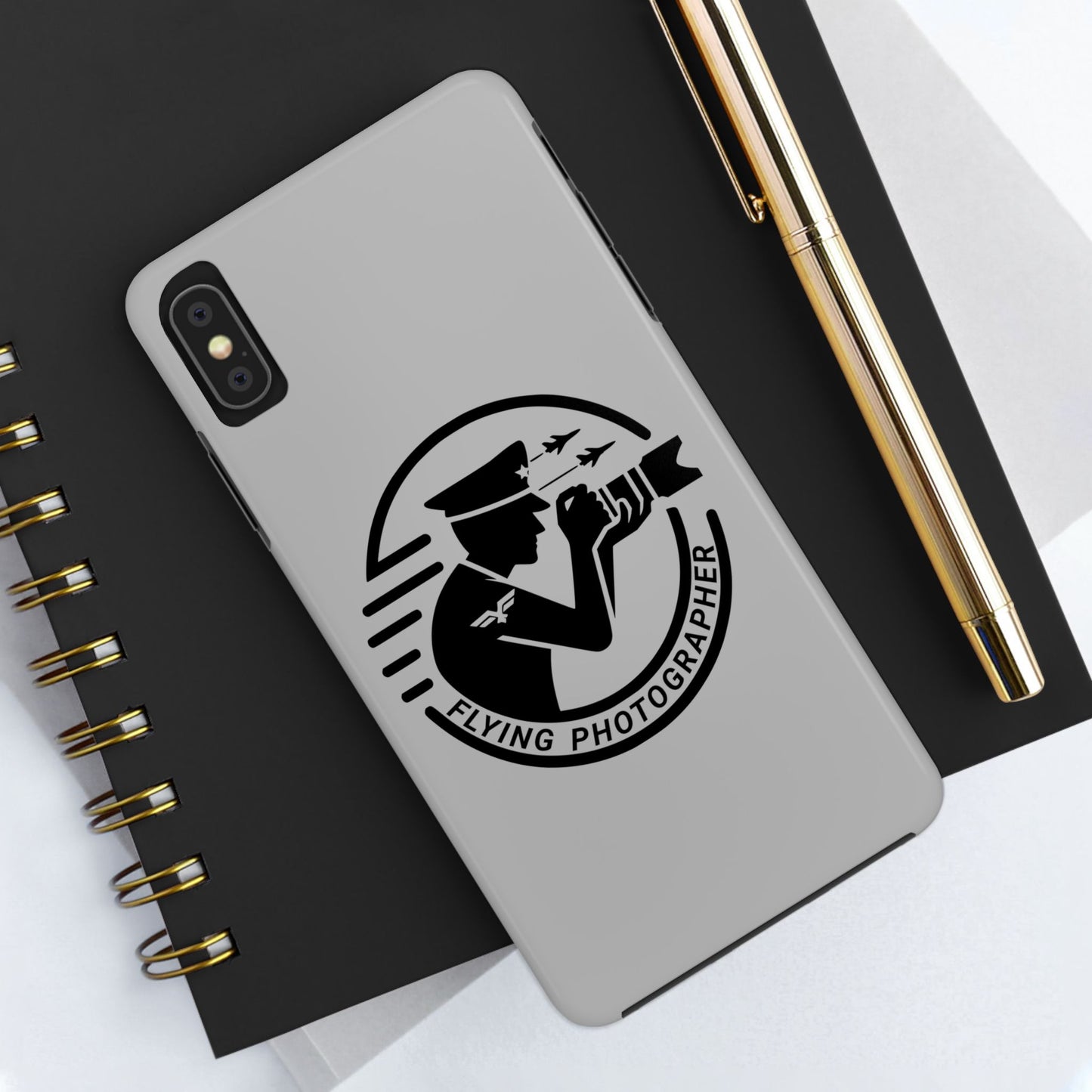 Flying Photographer Phone Case Gray