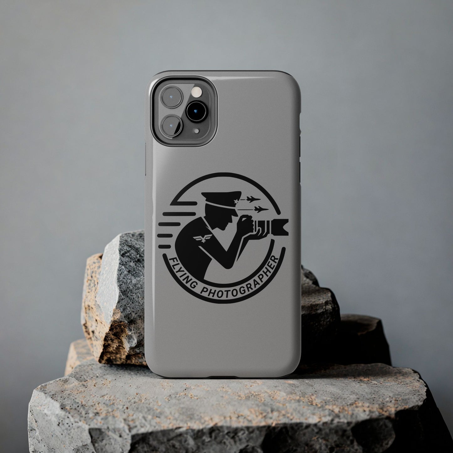 Flying Photographer Phone Case Gray