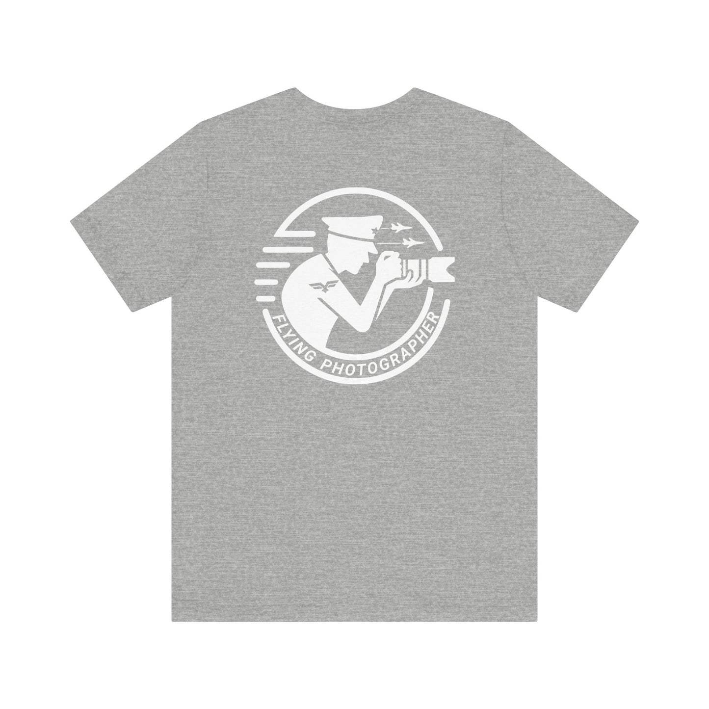 Flying photographer Short Sleeve Tee - White Logo