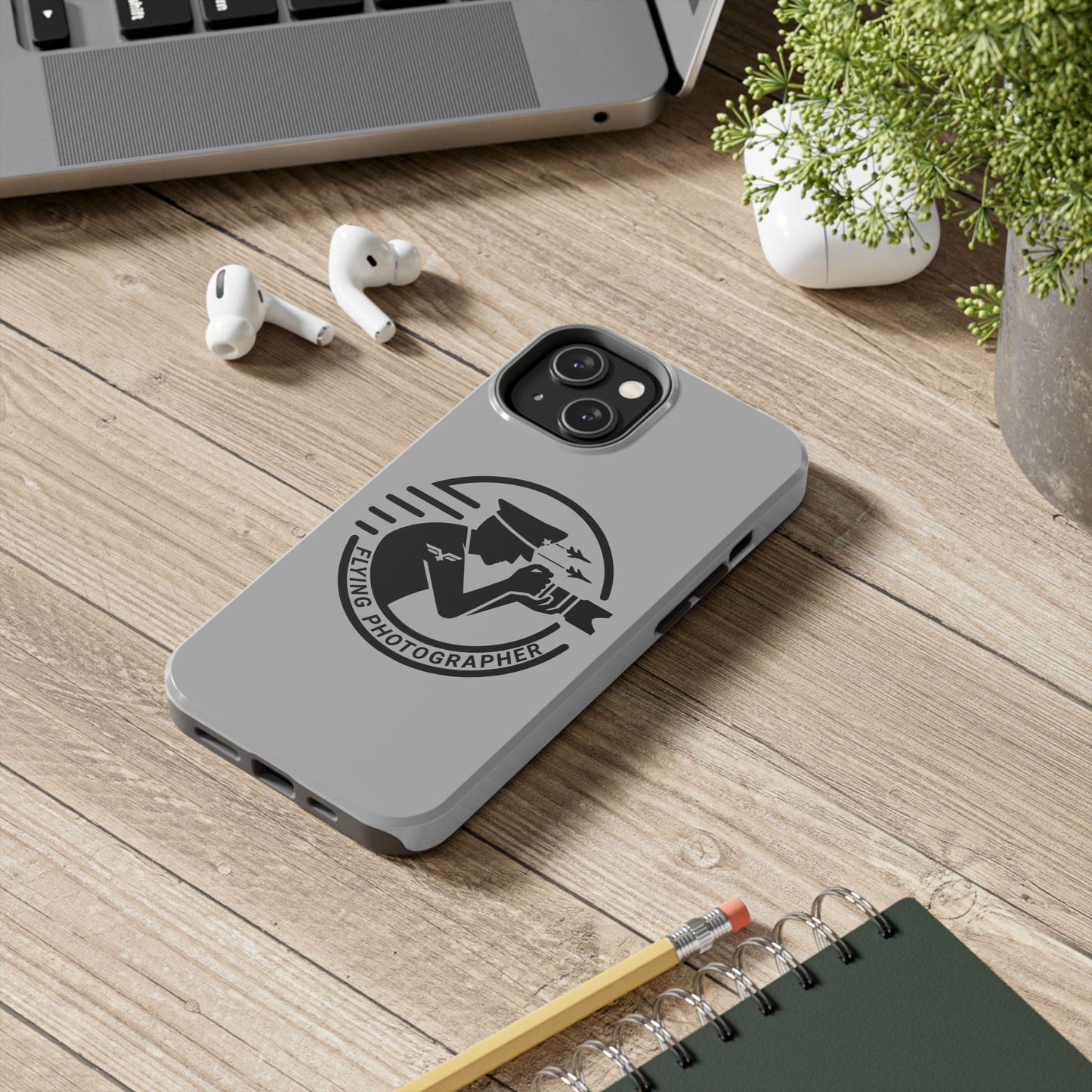 Flying Photographer Phone Case Gray