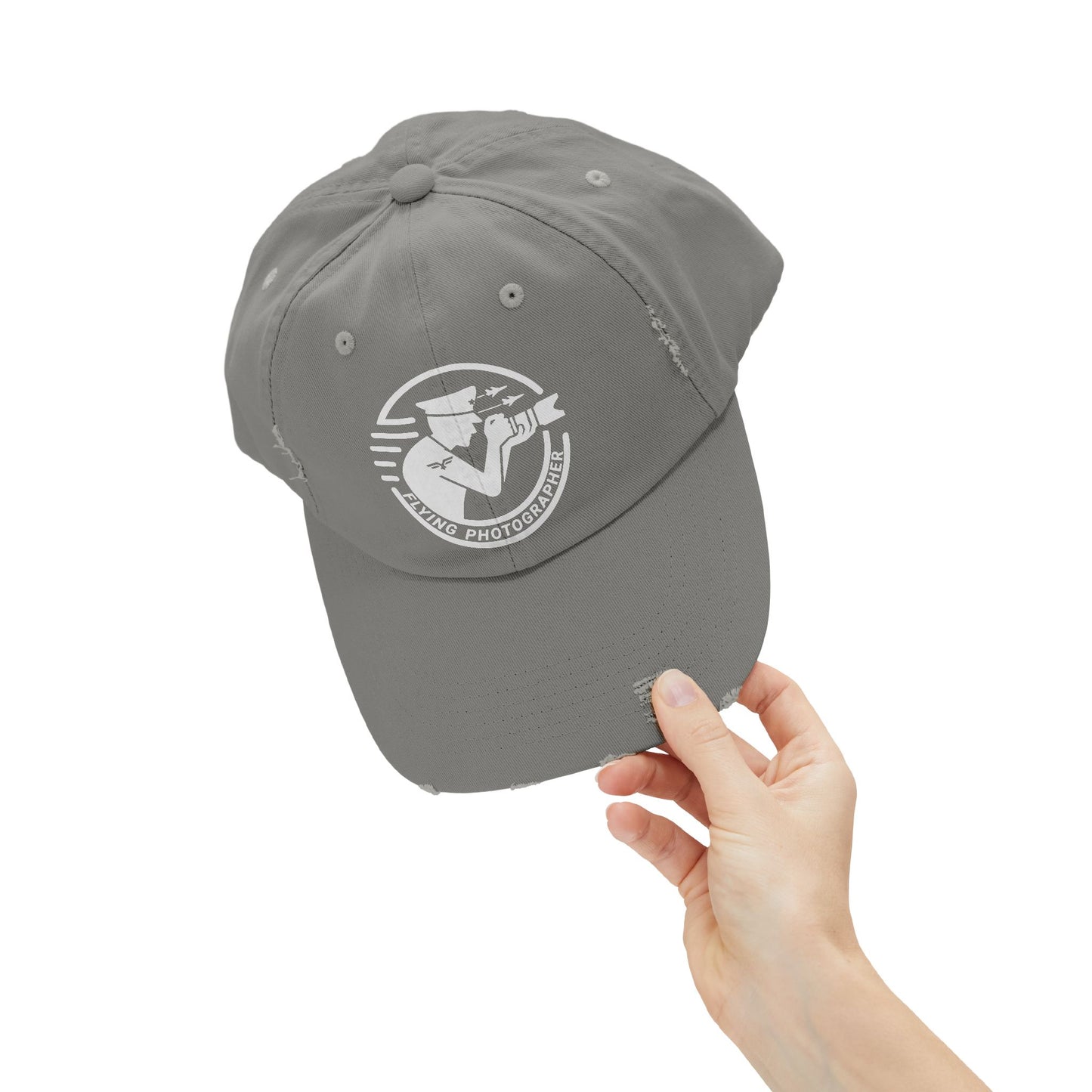 Flying Photographer Unisex Distressed Cap