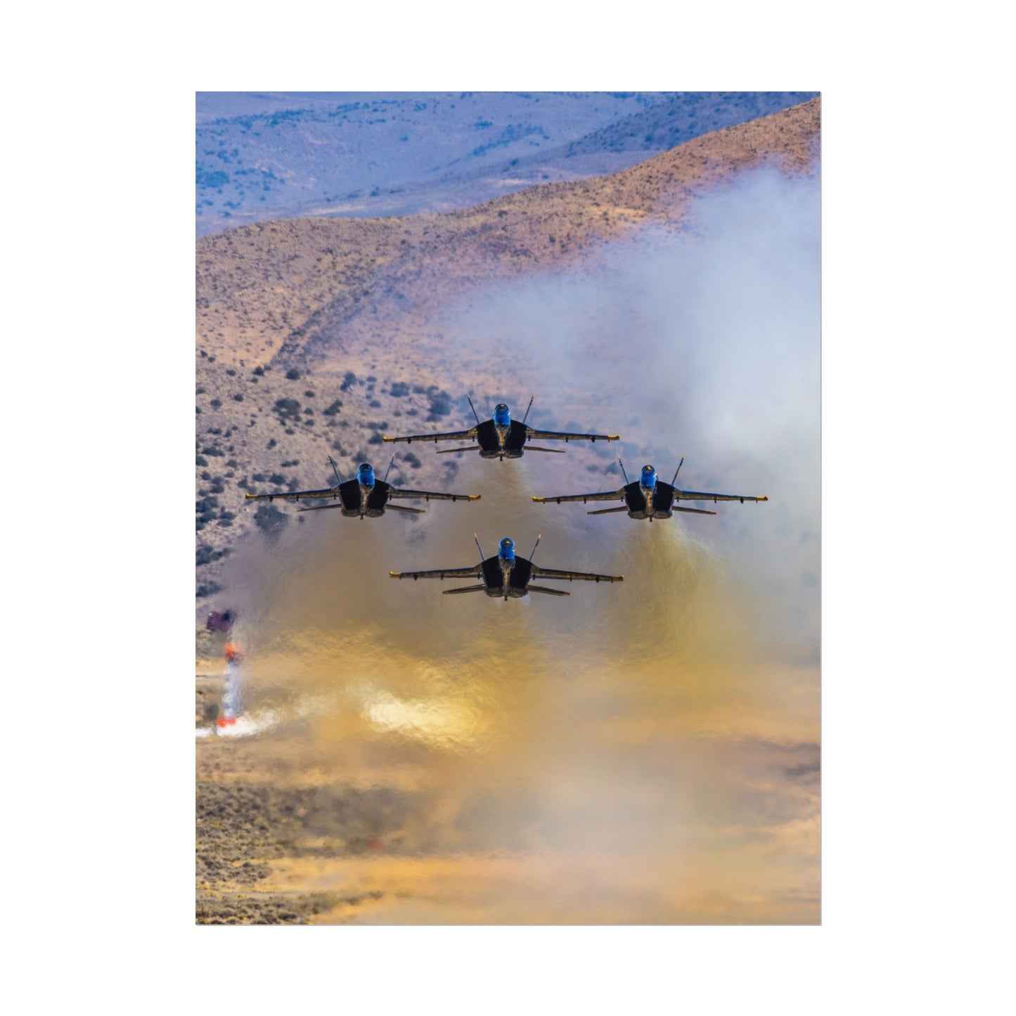 Blue Angels Heat in the Desert - Rolled Poster