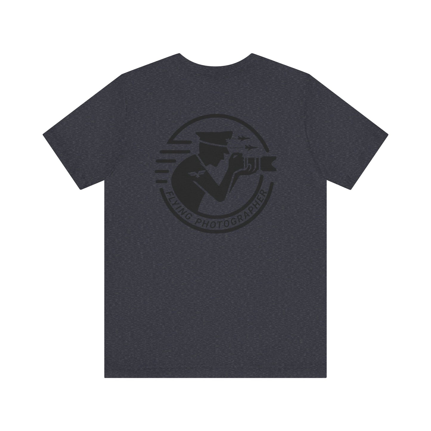 Flying Photographer Short Sleeve Tee Black Logo