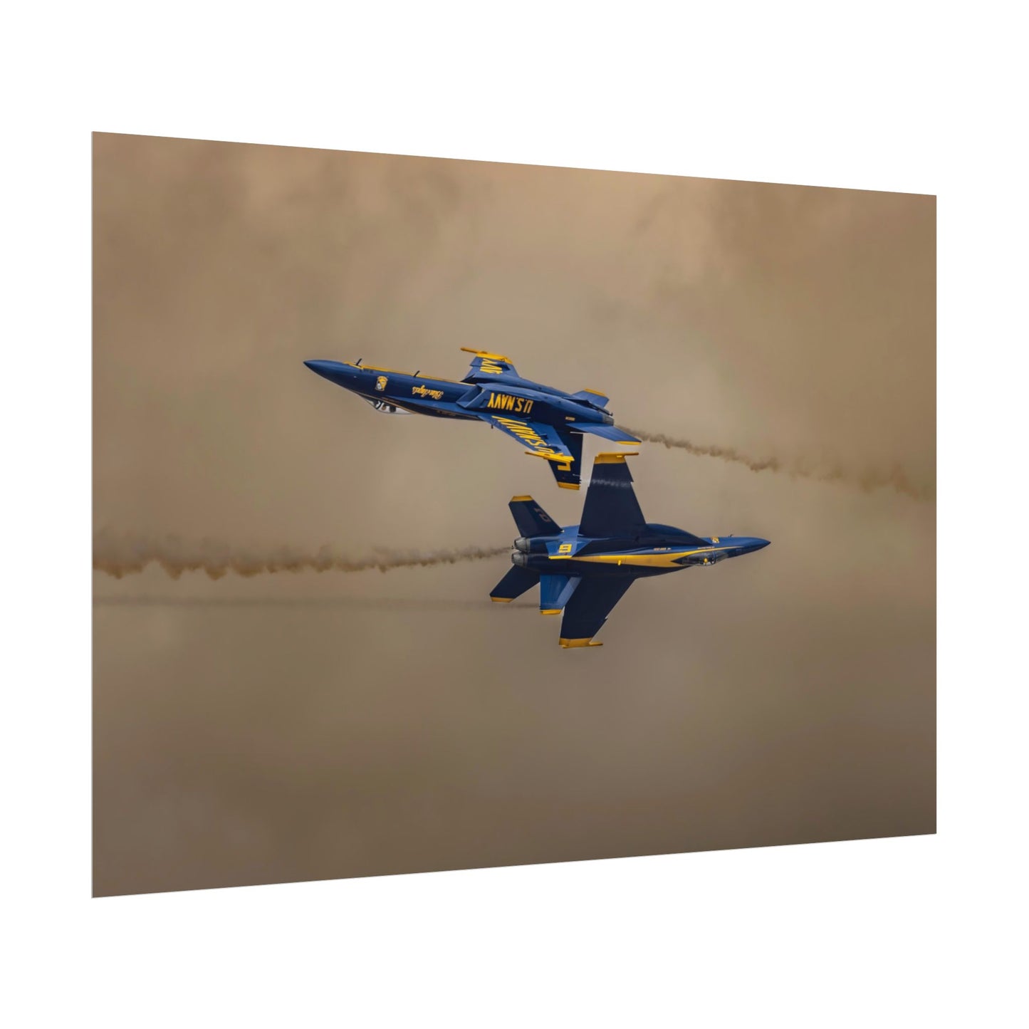 Poster Blue Angels F/A-18 Inverted Pass