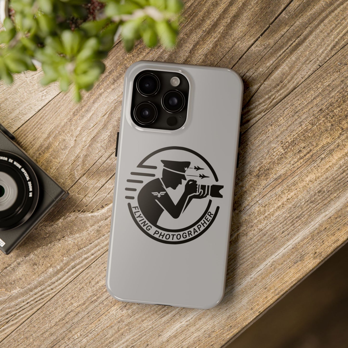 Flying Photographer Phone Case Gray