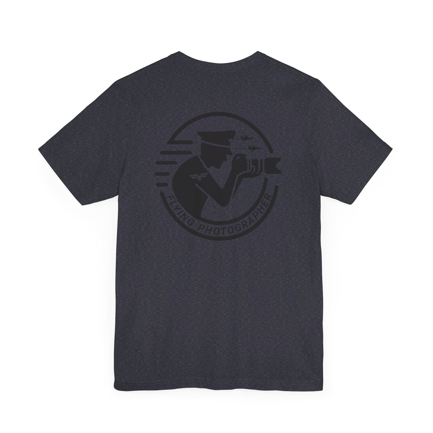 Flying Photographer Short Sleeve Tee Black Logo