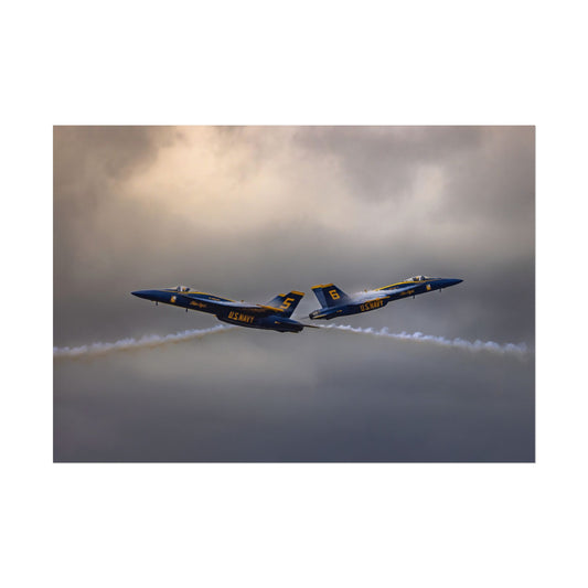 Poster Print - Blue Angels Head to Head Pass