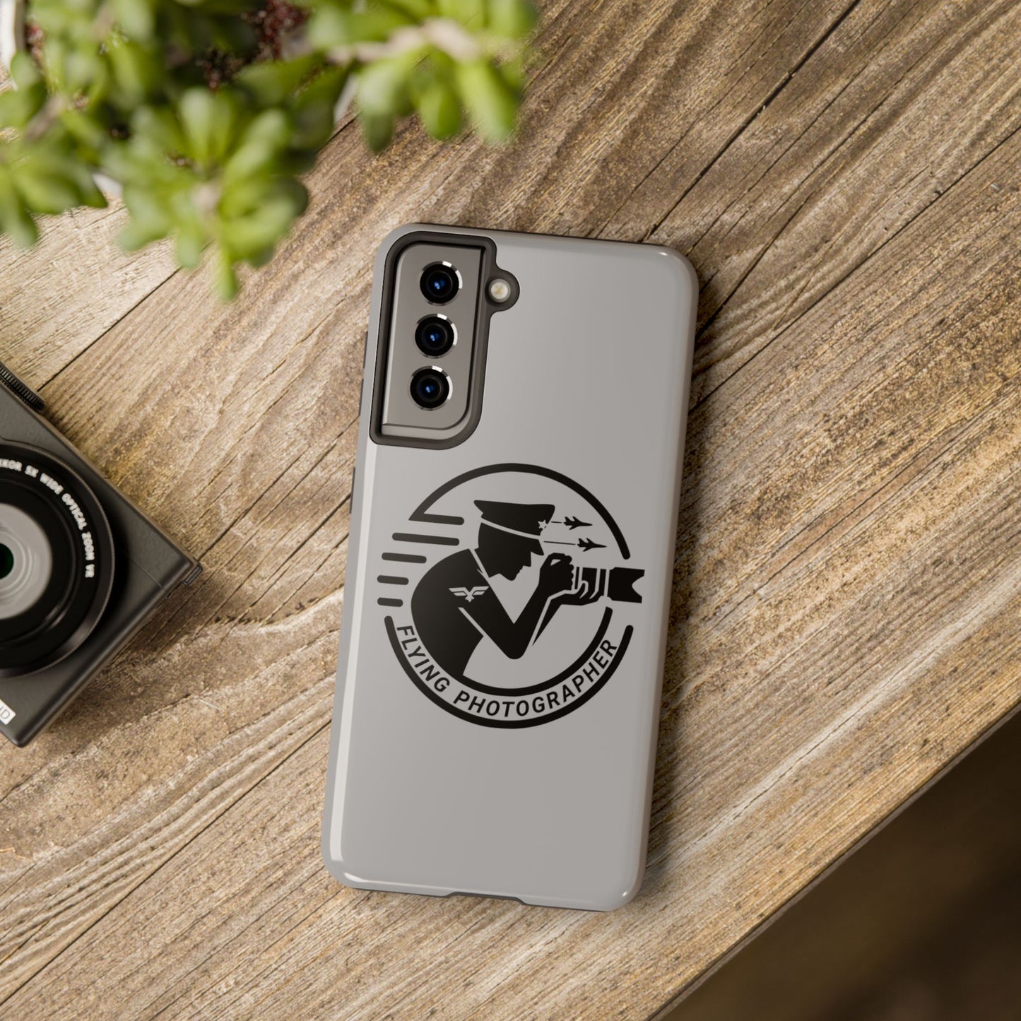 Flying Photographer Phone Case Gray