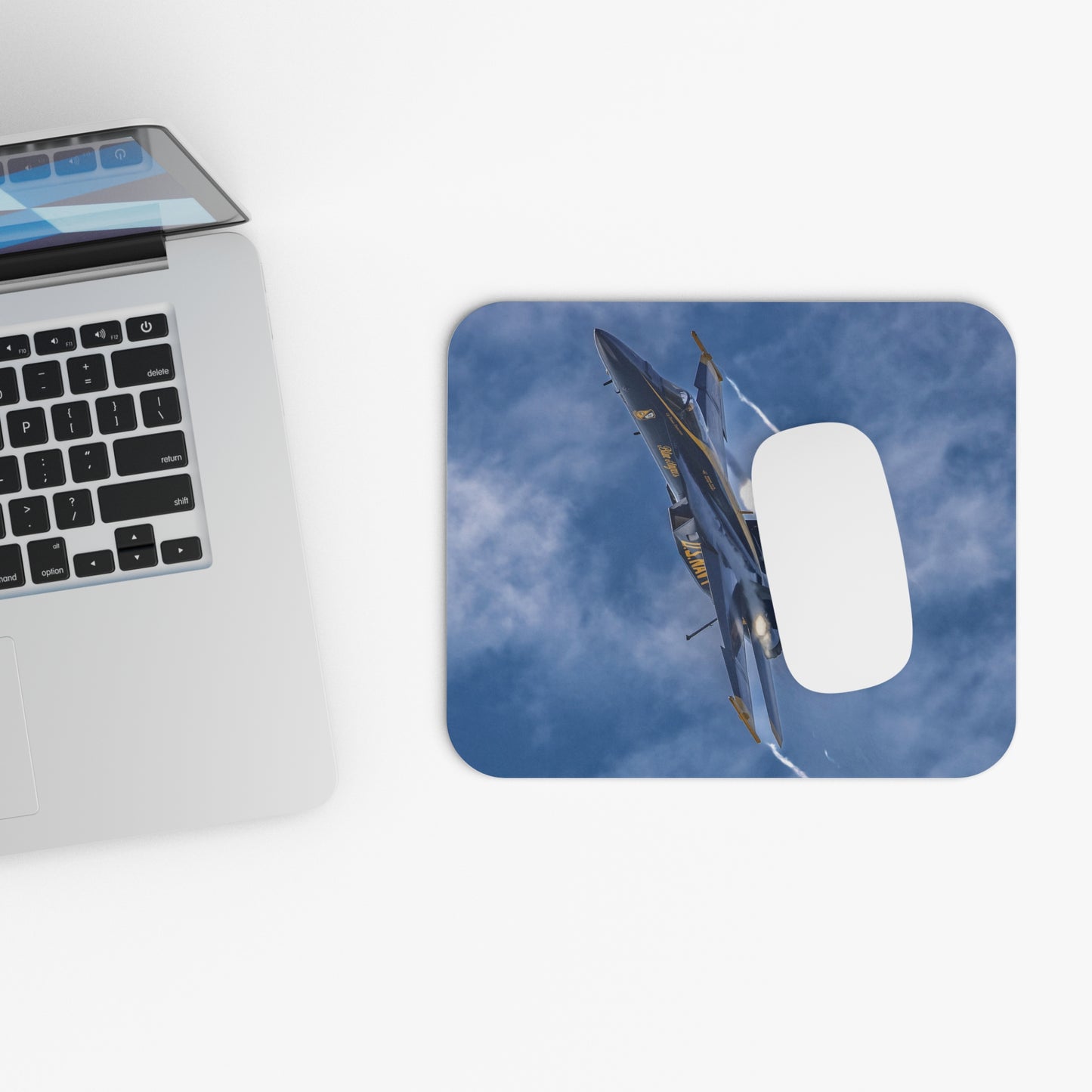 Blue Angels Jet Aerial Mouse Pad — Military Aviation Desk Mat
