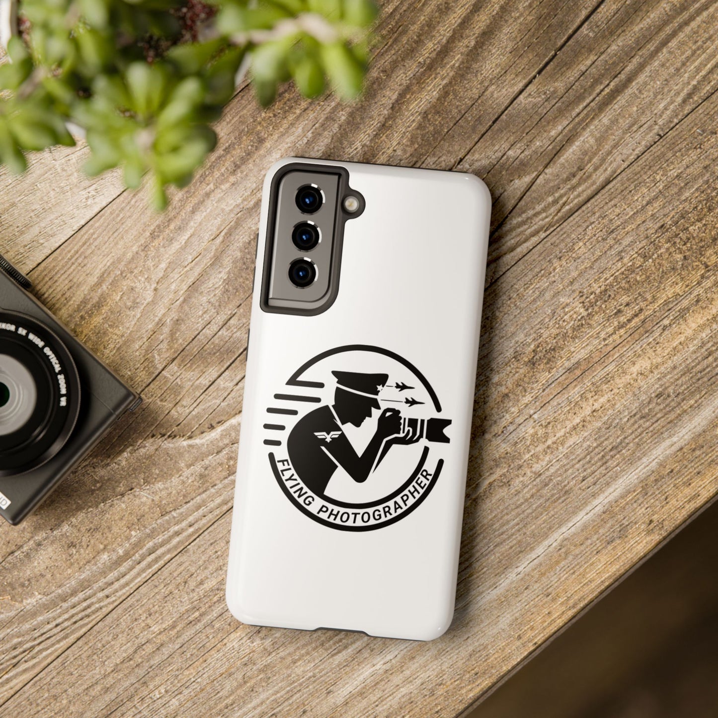 Flying Photographer Phone Cases