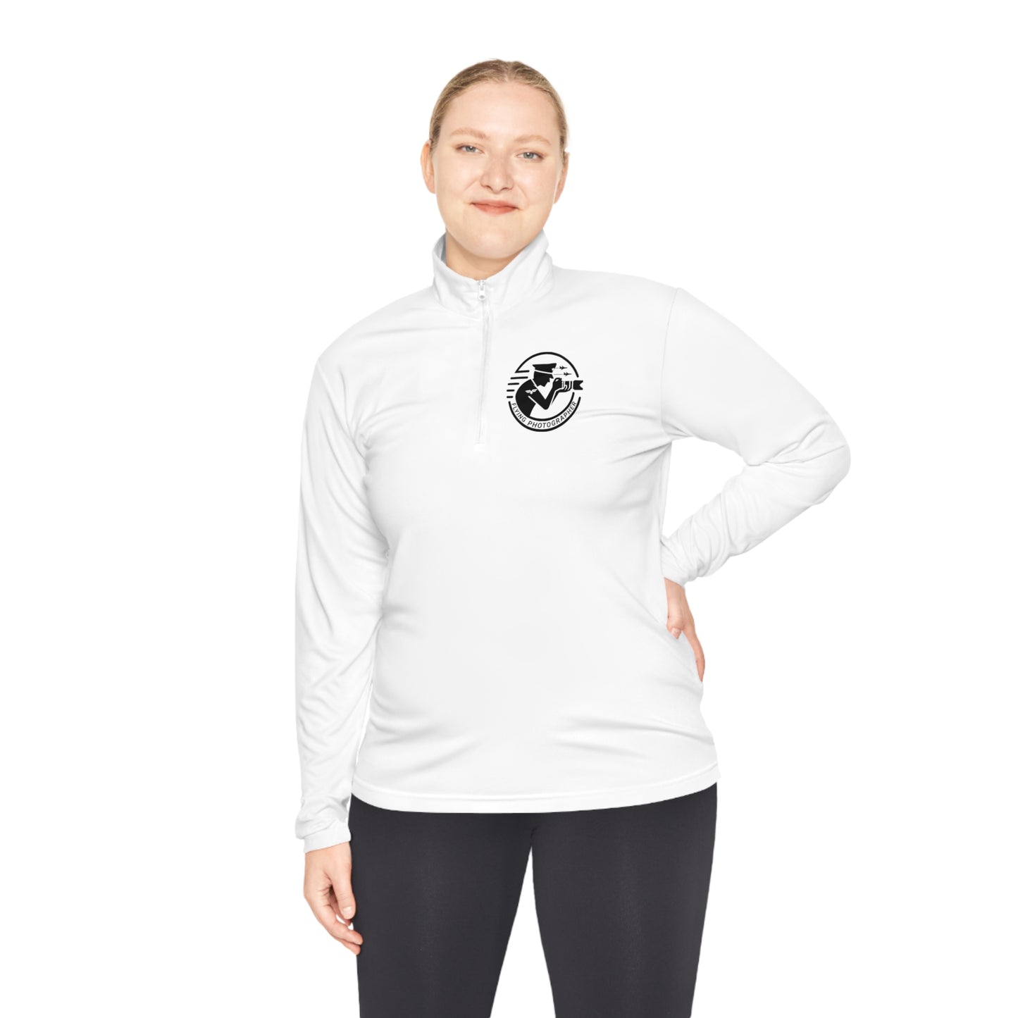 Unisex Quarter-Zip Pullover with Flying Photographer Logo