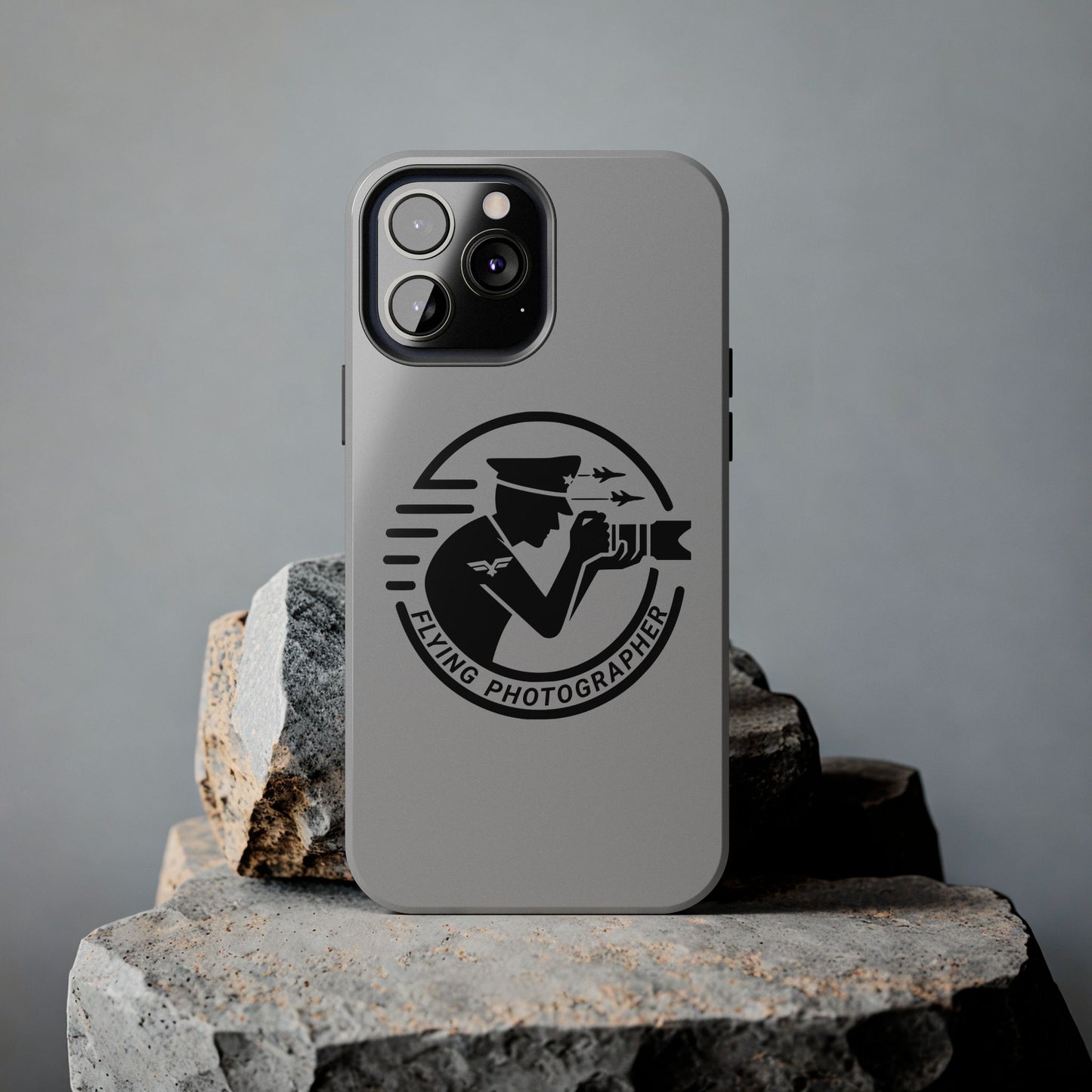 Flying Photographer Phone Case Gray